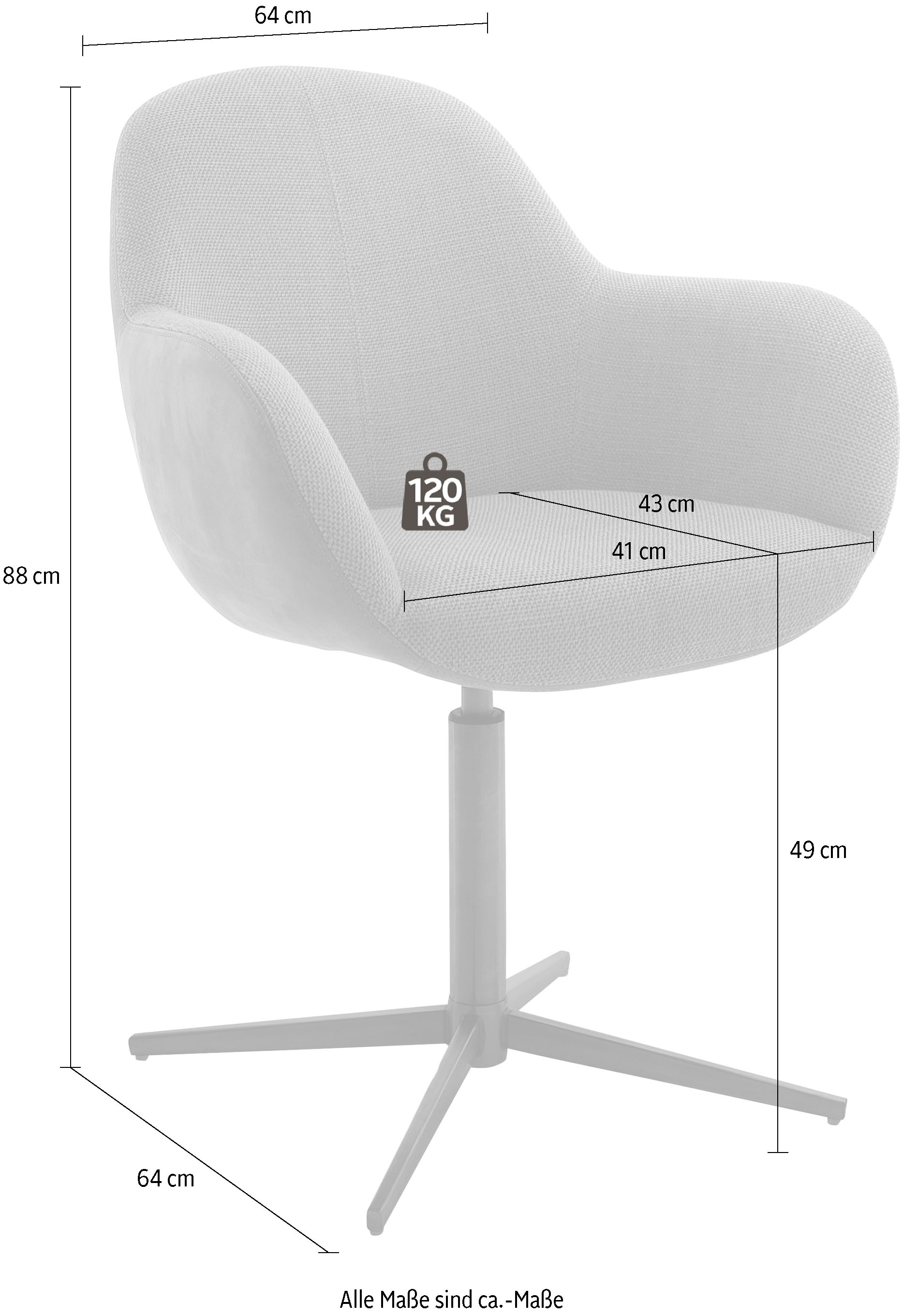 »Melrose«, mit online 2 (Set), St., furniture Nivellierung MCA kaufen 360°drehbar Stuhl Esszimmerstuhl