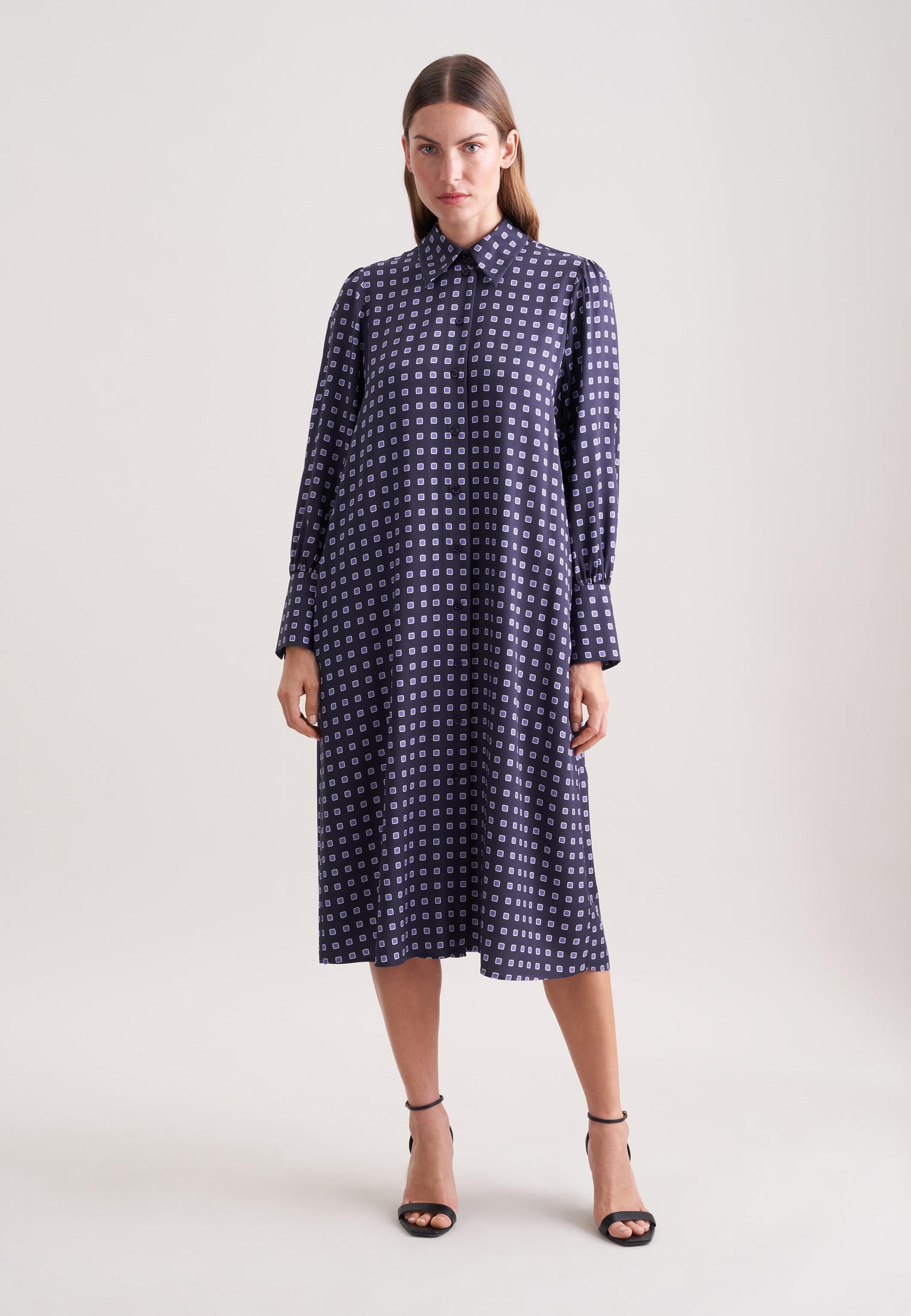 seidensticker Sommerkleid 1/1 Kragen Geometrische Muster