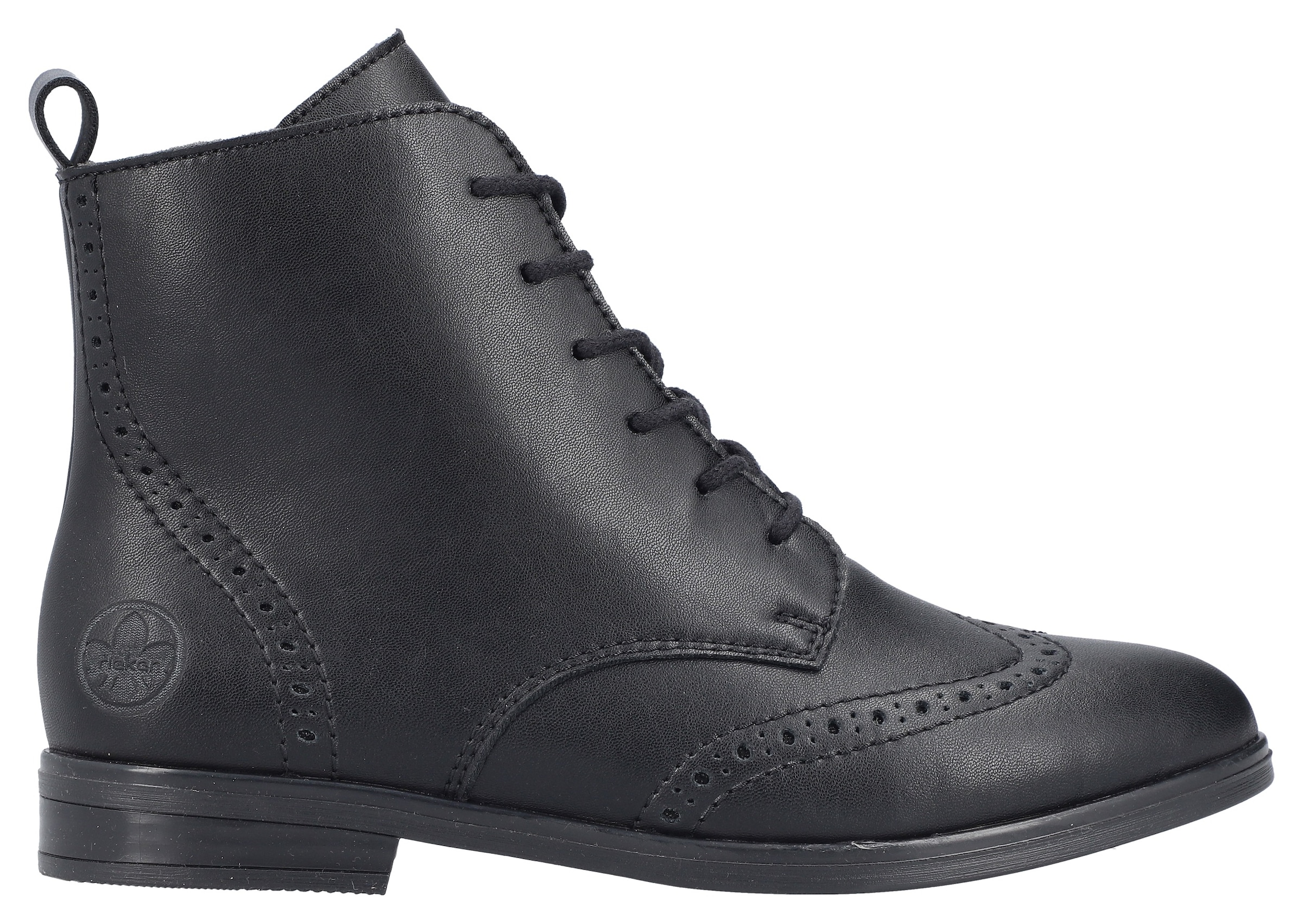 Rieker Schnürstiefelette, Schnürboots, Blockabsatz, mit Anziehlasche