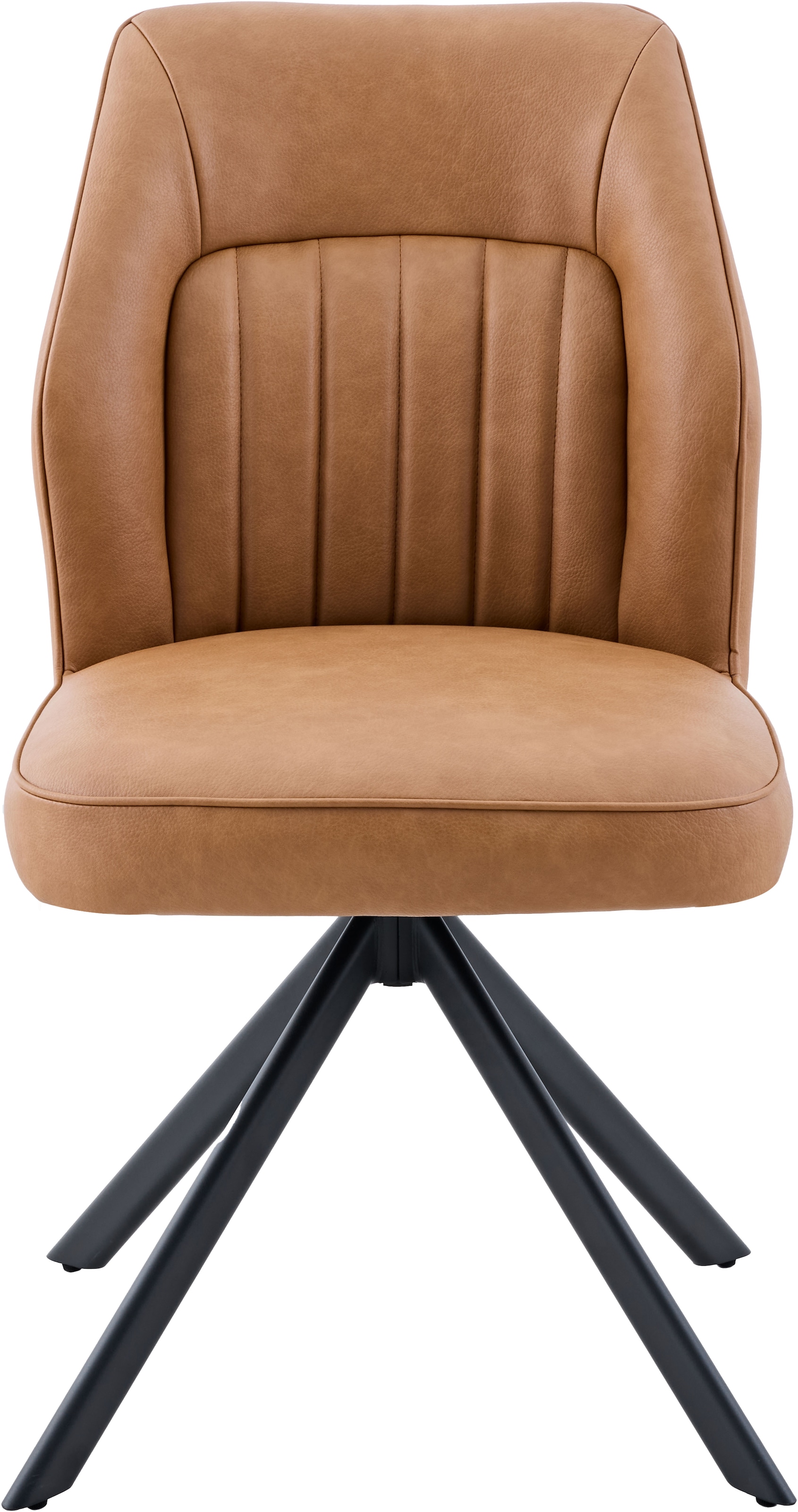 HELA 4-Fußstuhl »PRIZZI« (Set) 1 Stk.4-Fuß, 360° drehbar, Gestell oval, gepolstert, Lederoptik
