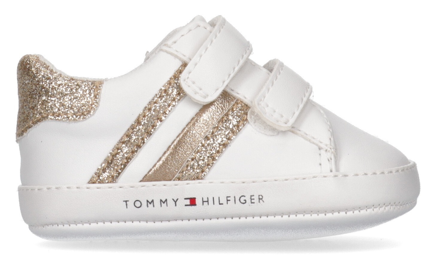 Tommy Hilfiger Lauflernschuh »STRIPES VELCRO SHOE WHITE/PLATINUM«, mit Logoschriftzug kaufen