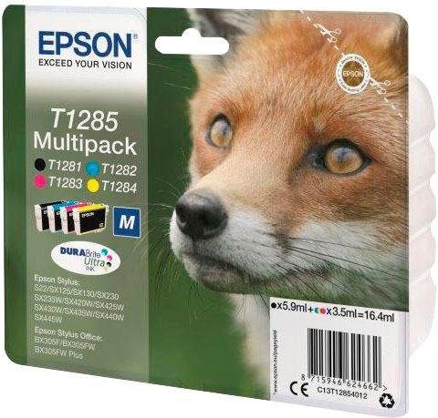 Epson Tintenpatrone »T1285 DURABRITE ULTRA INK«, original Druckerpatrone T1285 schwarz/cyan/magenta/gelb C13T12854012