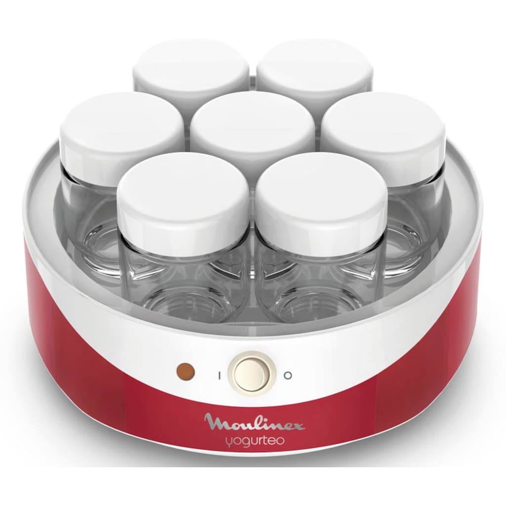 Moulinex Joghurtbereiter »Yogurteo YG2295«, 7 Portionsbehälter, Umweltbewusst, Temperaturleuchte, Spülmaschinengeeignete Teile