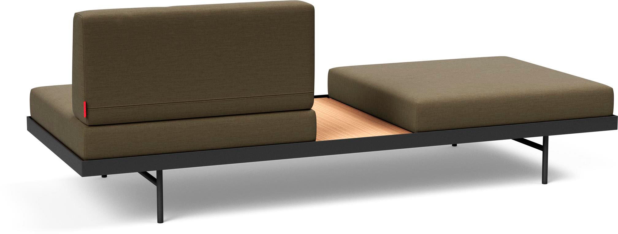 INNOVATION LIVING ™ Relaxliege »PURI«, Daybed mit integrierter Holzablage, flexible Aufteilung