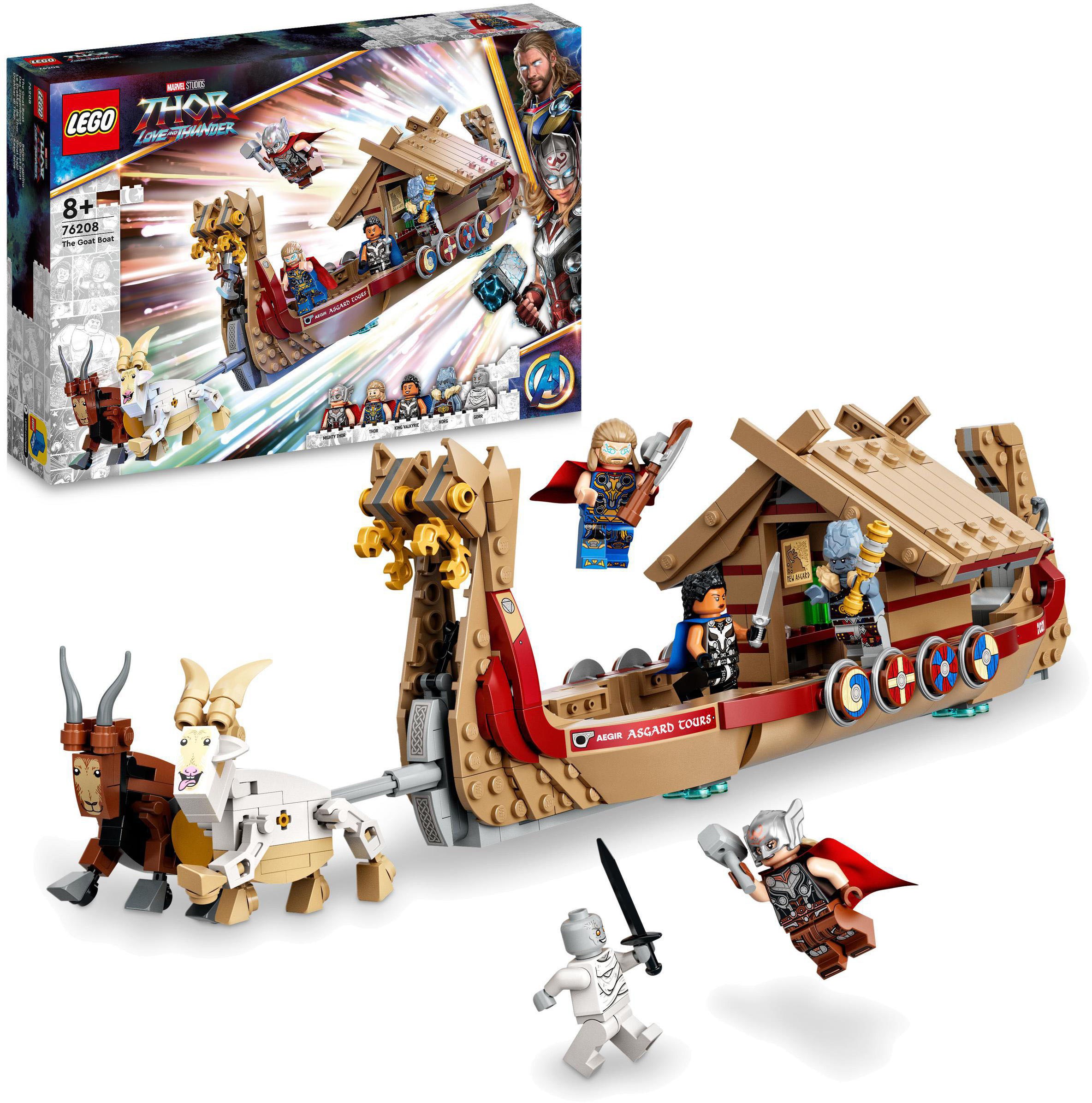 LEGO® Konstruktionsspielsteine »Das Ziegenboot (76208), LEGO® Super Heroes«, (564 St.)