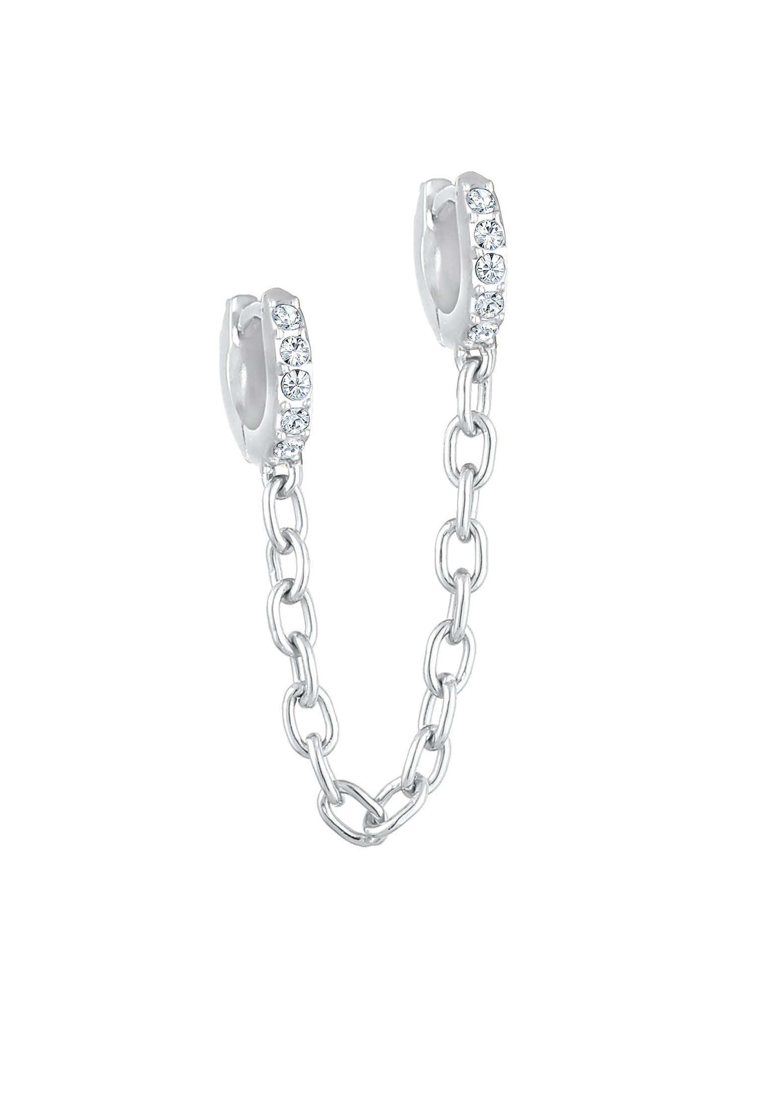 Elli Paar Creolen »Ohrringe Creole 925 Silber, mit Kristallen von Swarovski®«