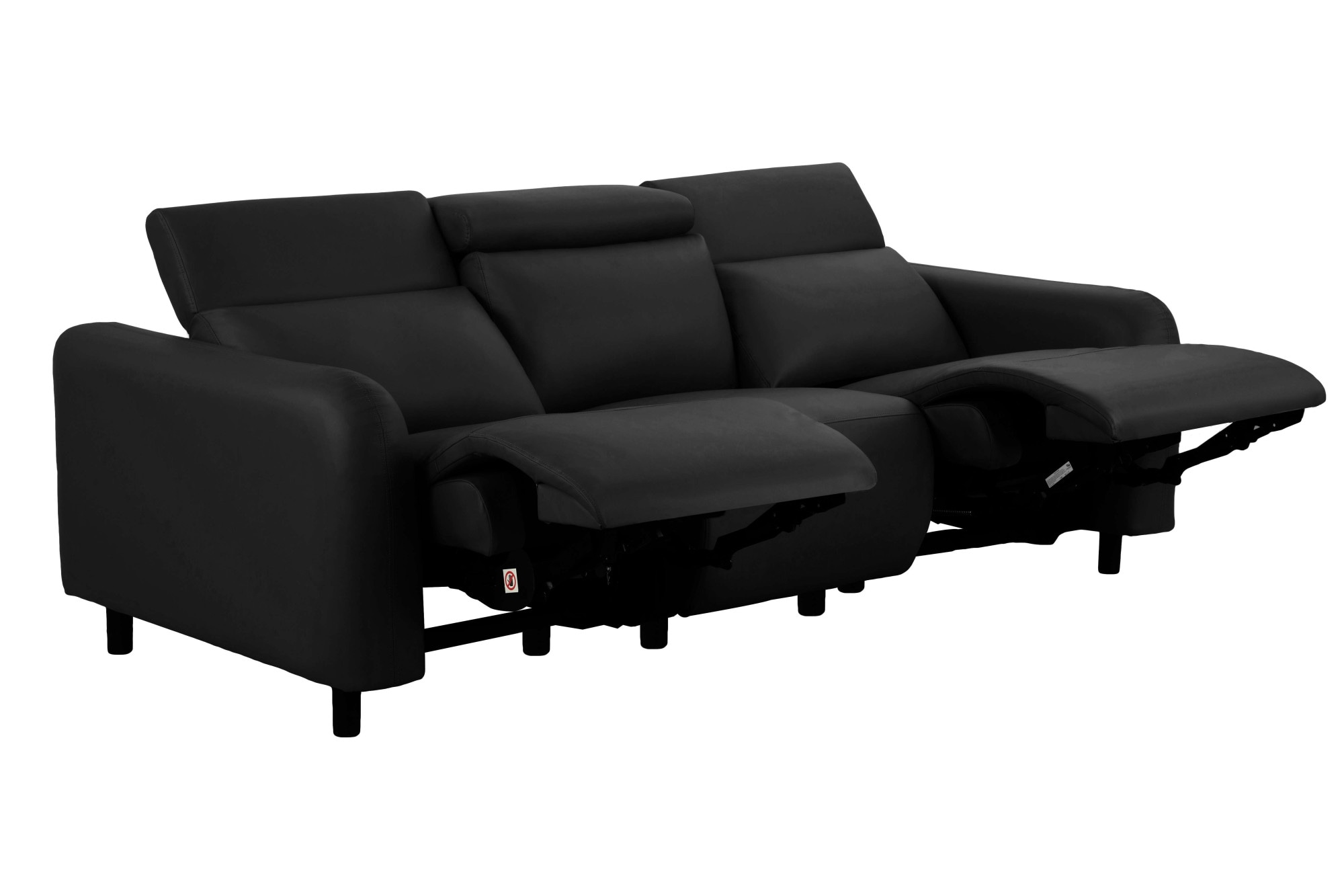 Home affaire 3-Sitzer »SKAANE Lederoptik, 229 cm, manuelle-u. elektrische Relaxfunktion«, Relax-Funktion in 2 Sitzen, Kopfteilverstellung, Federkernpolsterung