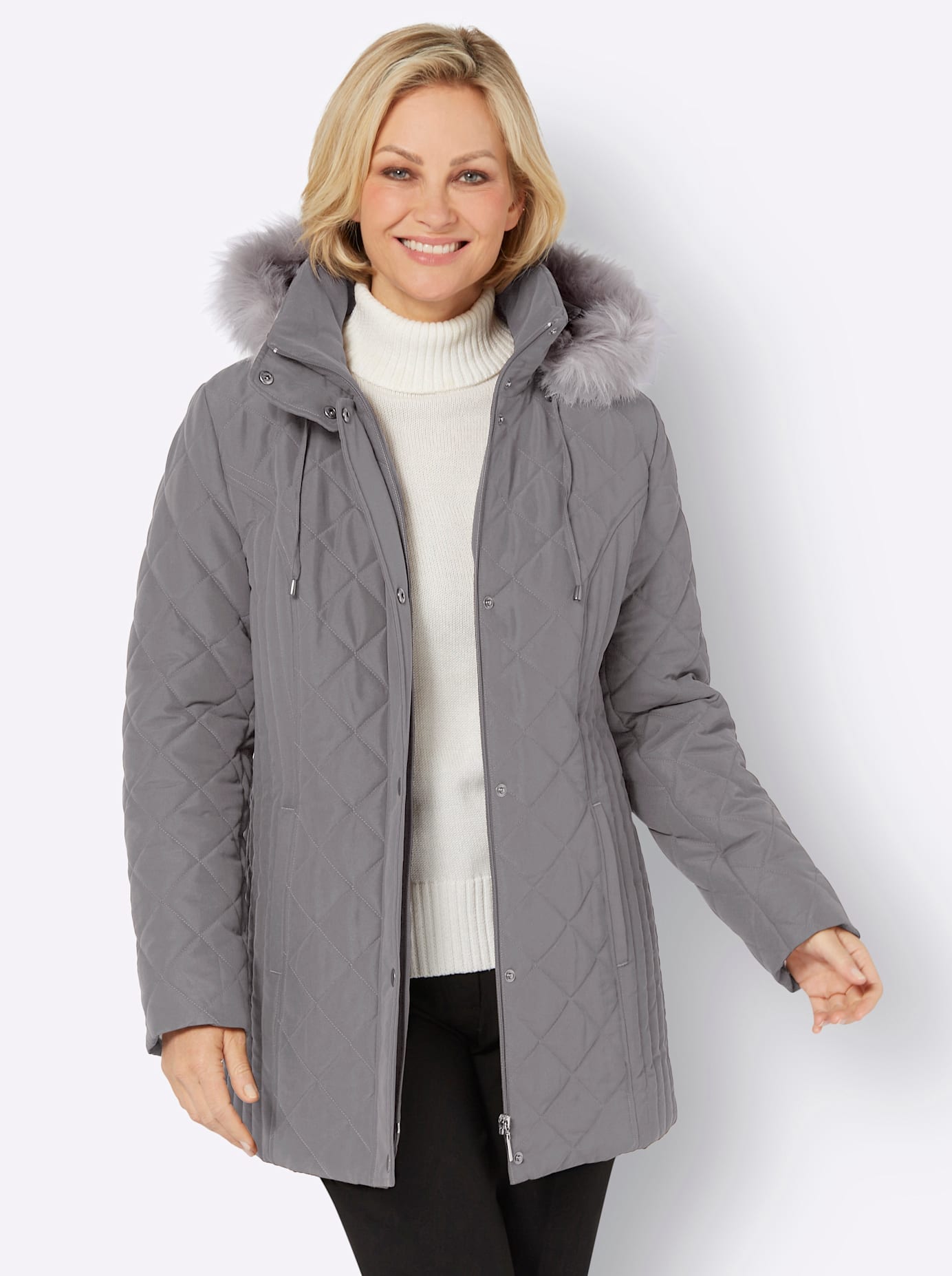 Classic Basics Steppjacke, mit Kapuze