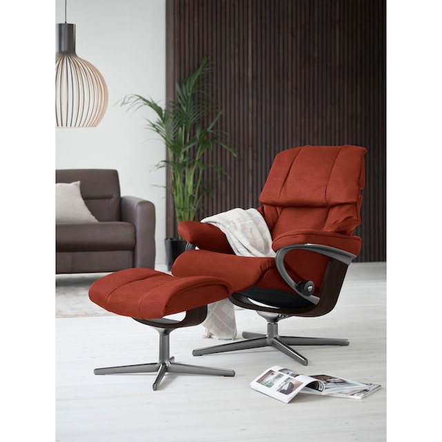 M & S, Holzakzent kaufen L, mit online Größe »Reno«, Relaxsessel Base, Cross Stressless® Braun