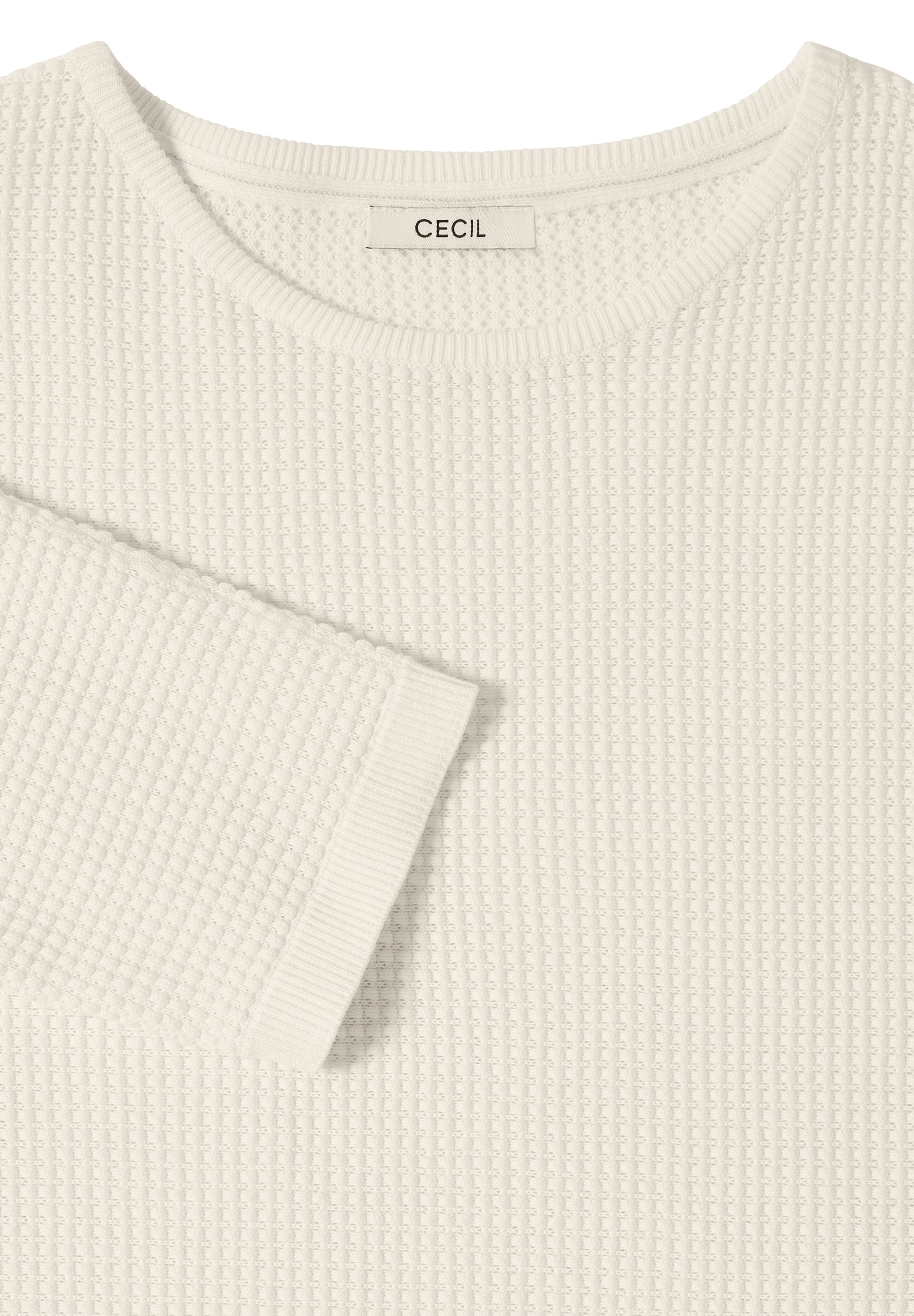 Cecil 3/4 Arm-Pullover mit seitlicher Raffung und Bindebändern
