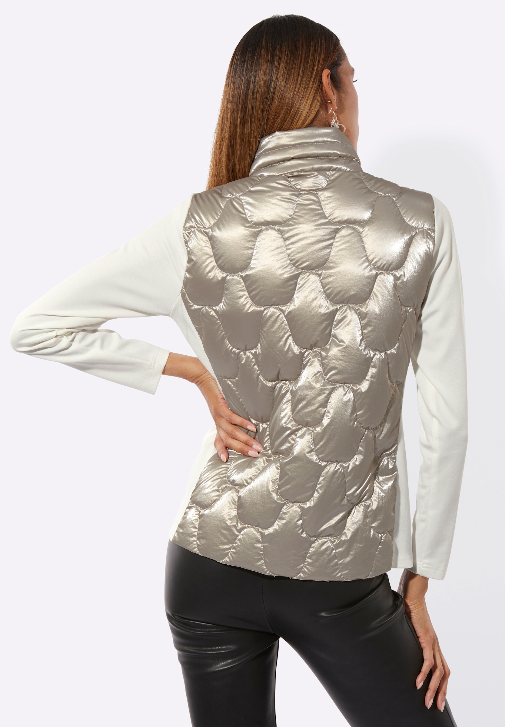 creation L Daunenjacke »Daunen-Jacke Daunenjacke im Materialmix« ohne Kapuze