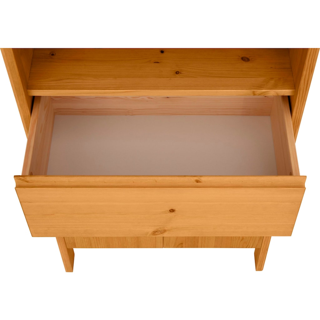 OTTO products Hochschrank »Jorrick«, Breite 60 cm, Massivholz Kiefer mit Bio Öl/Wachs behandelt