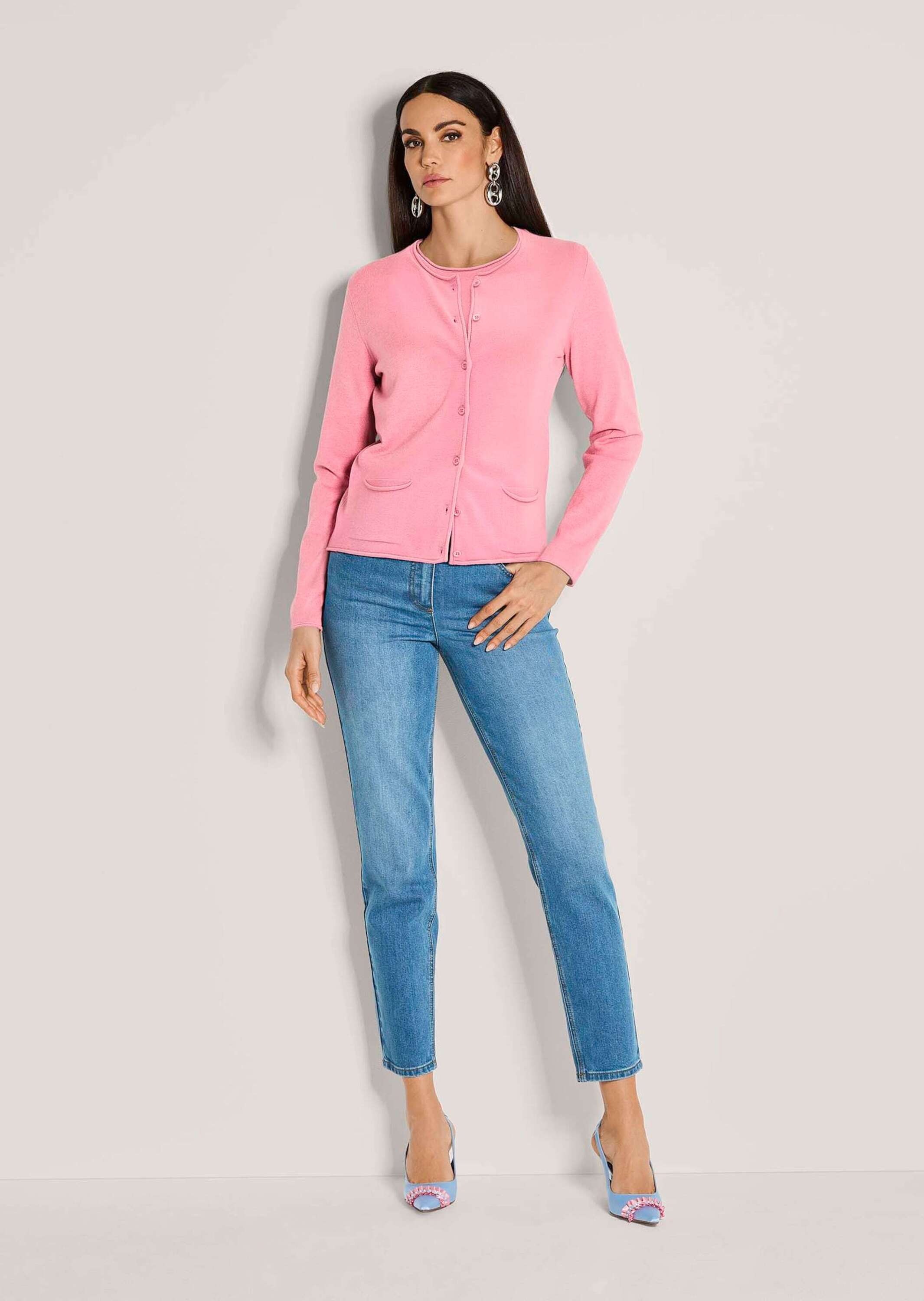 MADELEINE 2-in-1-Strickjacke »Twinset Basic Strickjacke mit Halbarmpullover«