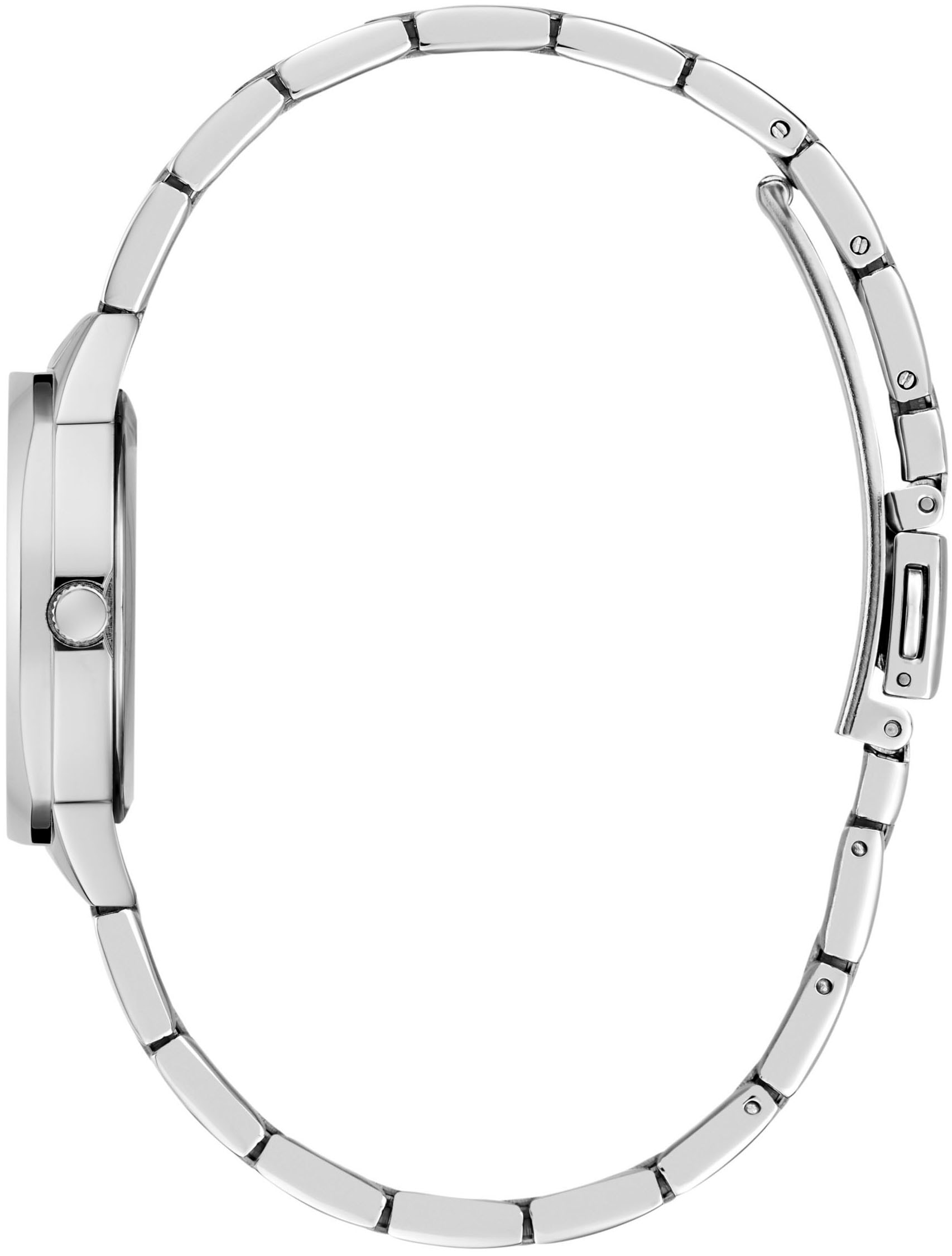 Guess Quarzuhr »CHARLOTTE«, Armbanduhr, Damenuhr, Edelstahlarmband, Mineralglas, analog
