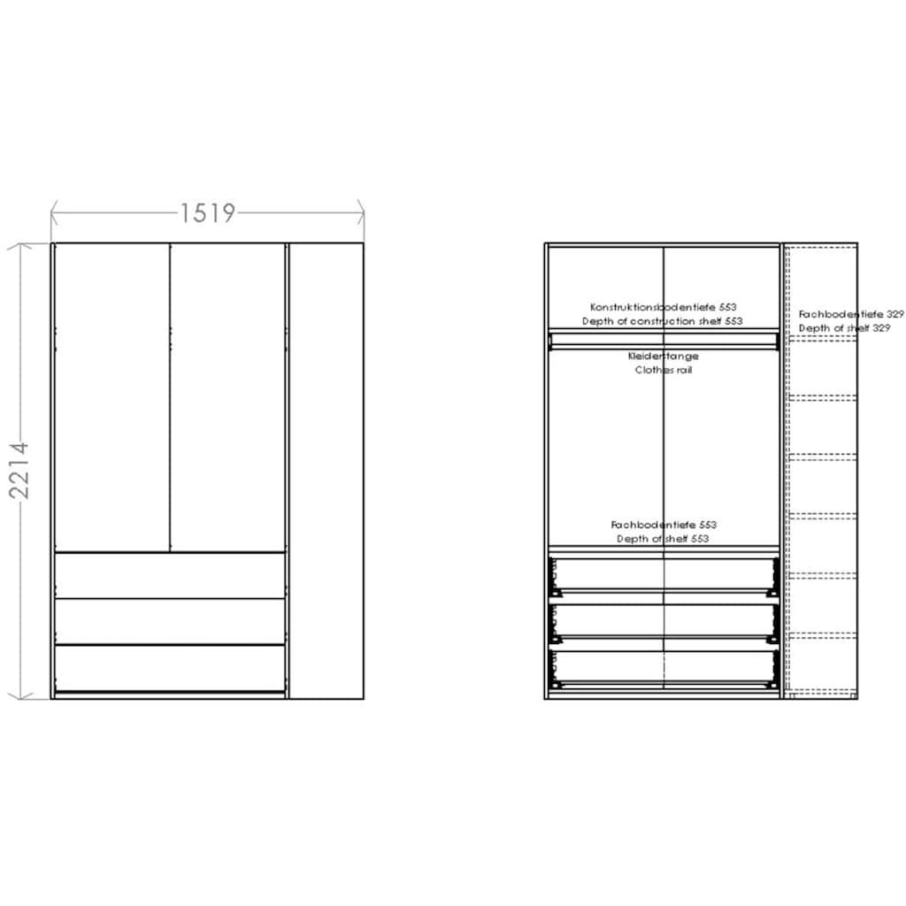 Müller SMALL LIVING Kleiderschrank »Modular Plus Variante 1«