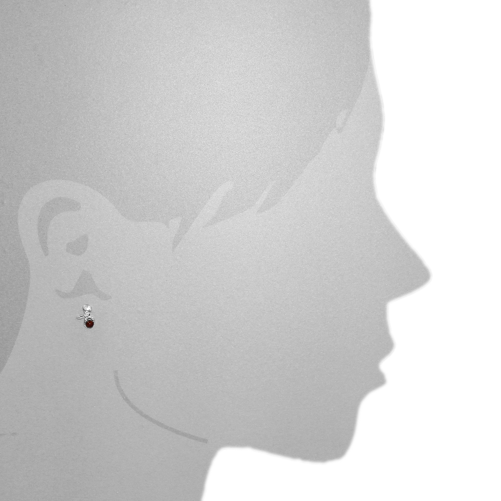 OSTSEE-SCHMUCK Paar Ohrstecker »- Krake - Silber 925/000 - Bernstein«