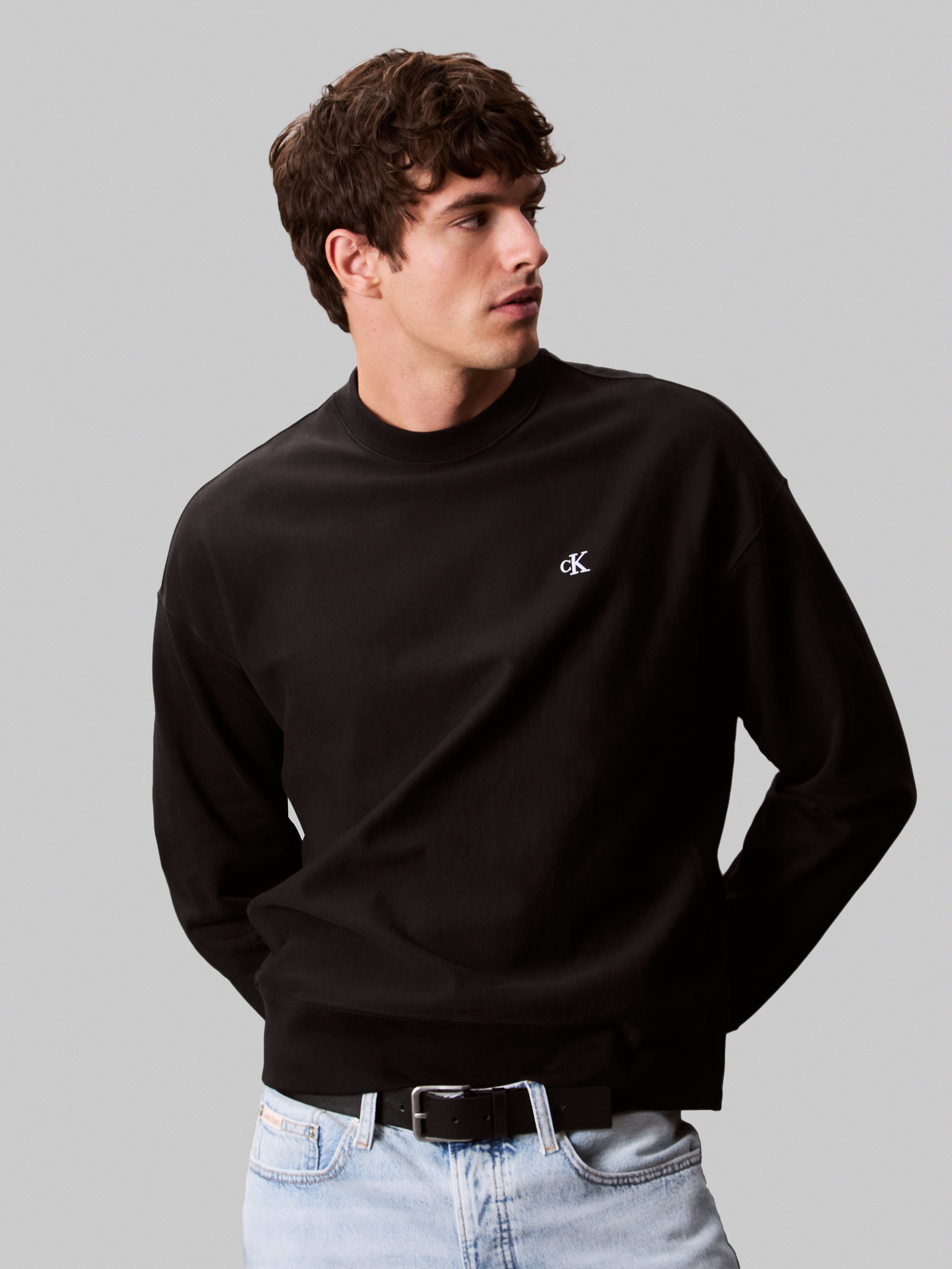 Calvin Klein Jeans Sweatshirt »PRMM TRRY MNGRM CN S«, Mit Rundhalsausschnitt