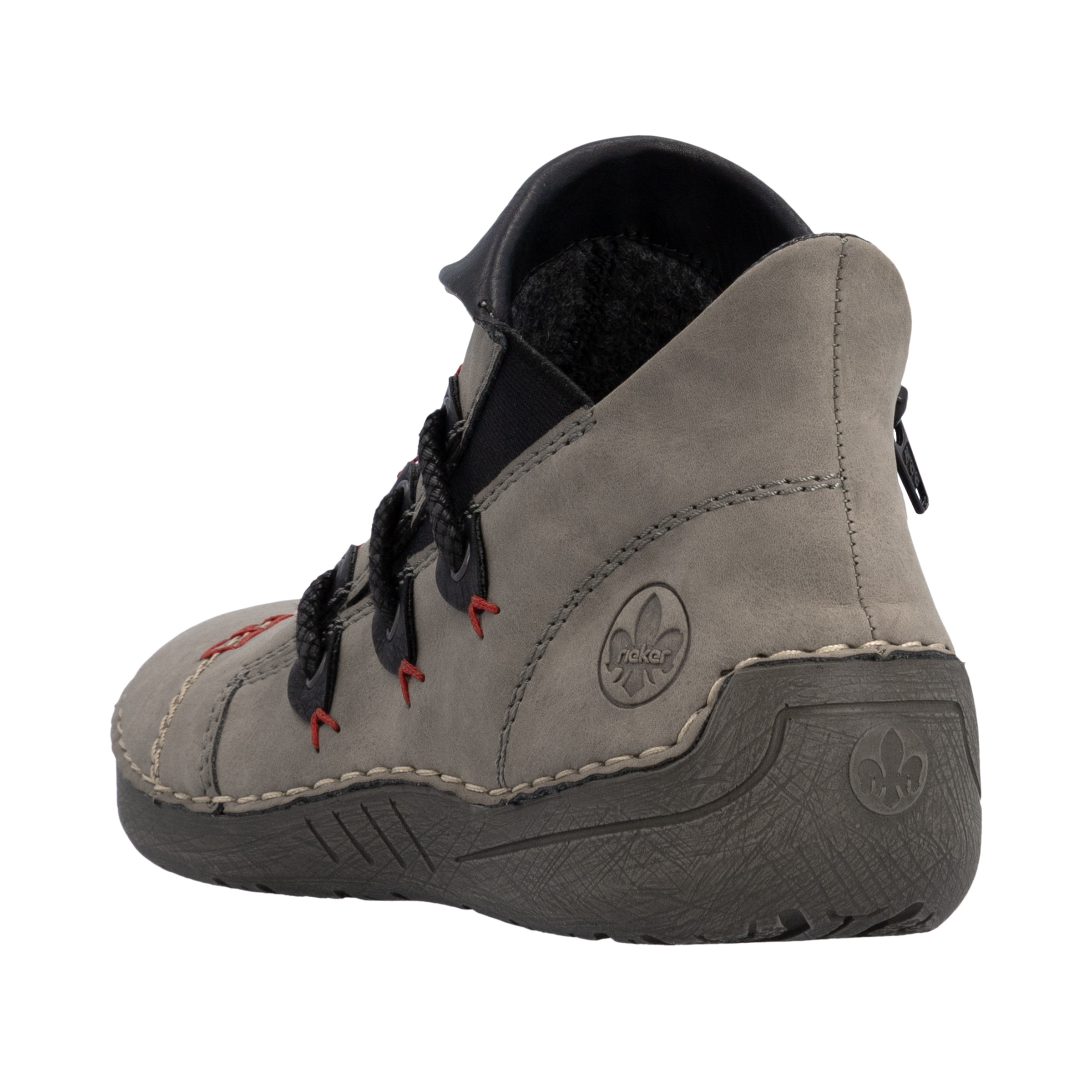 Rieker Stiefelette  Schlupfboots, Slipper mit bunten Applikationen seitlich