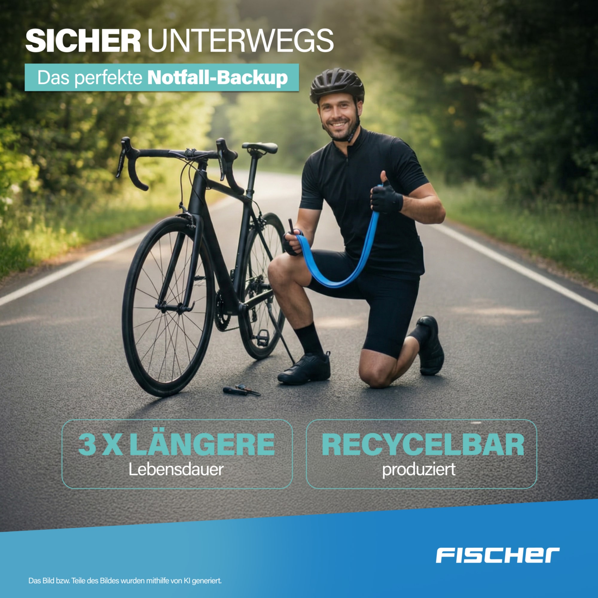 FISCHER Fahrrad Fahrradschlauch »TPU-Schlauch Road 28" 25/32-622«