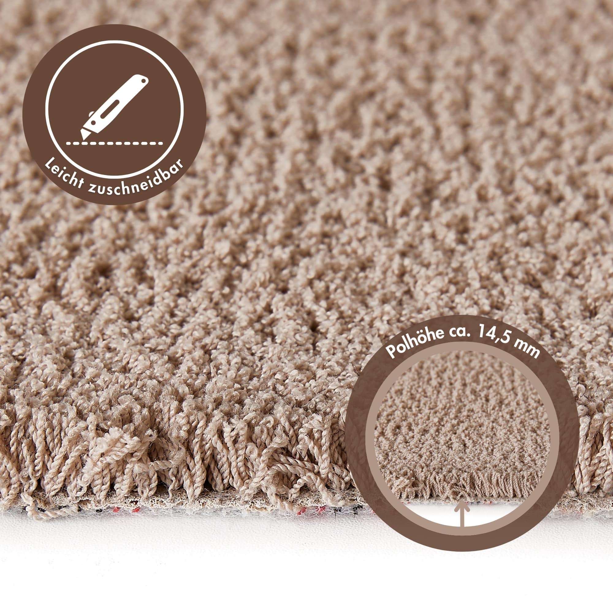 Andiamo Teppichboden »Softness, Velours, Made in Belgium«, rechteckig, 17 mm Höhe, Uni Farben, Breite 400 cm, besonders weich, Wohnzimmer, Schlafzimmer