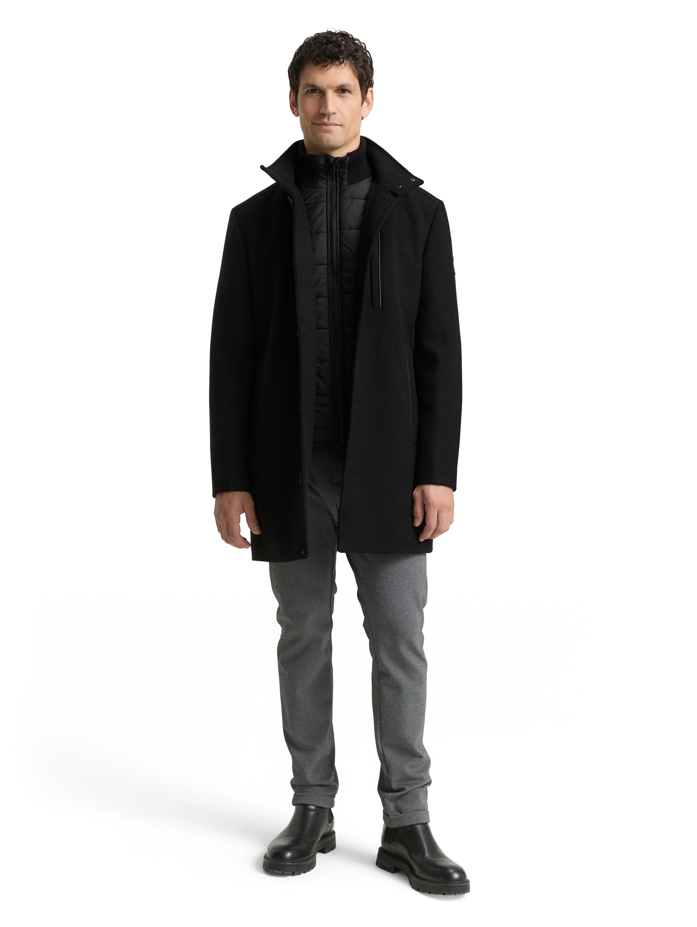 TOM TAILOR Wollmantel, mit abnehmbarer Innenjacke