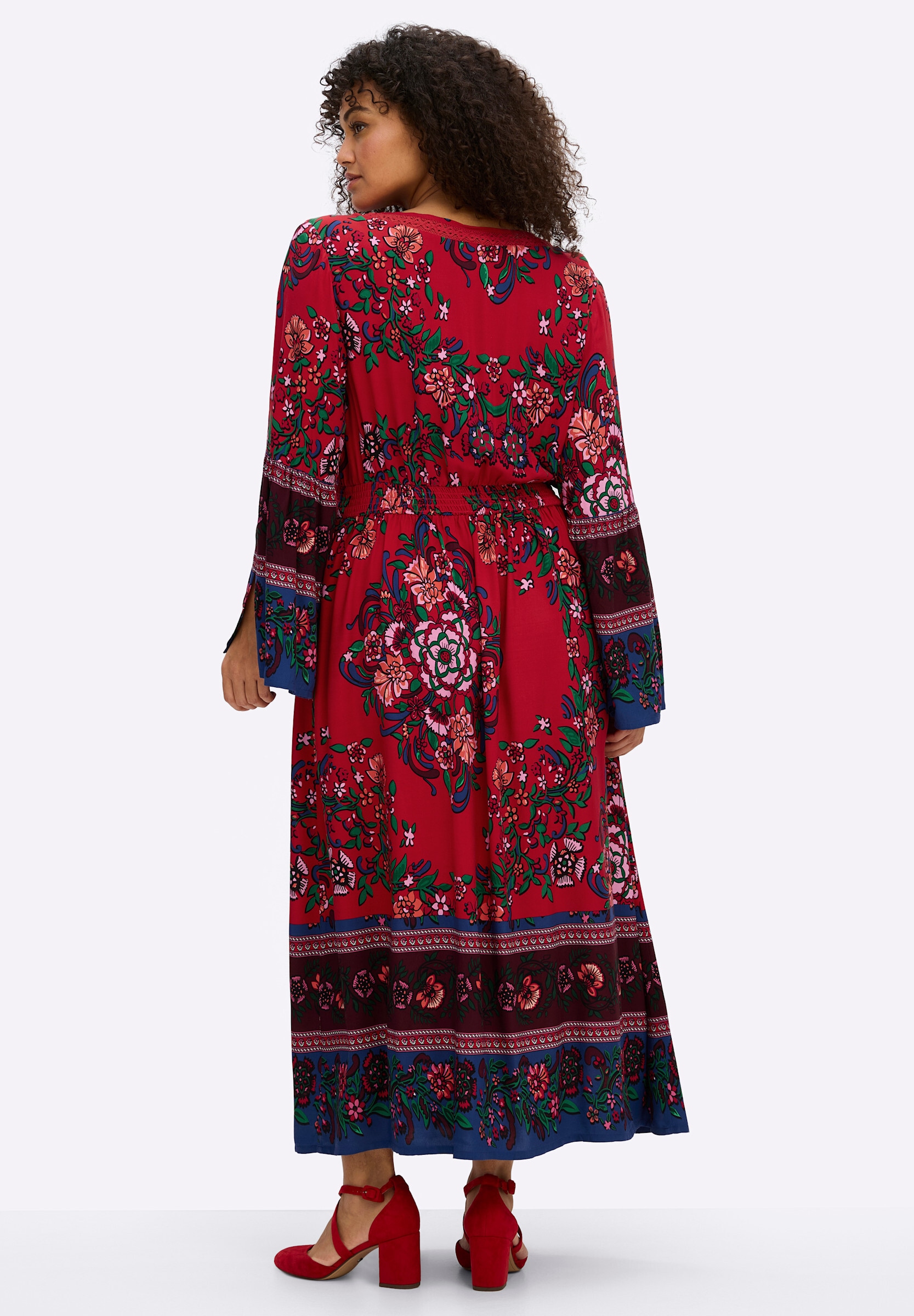 sheego by Joe Browns Maxikleid »Kleid Maxikleid im Boho-Stil« Ohne Tasche