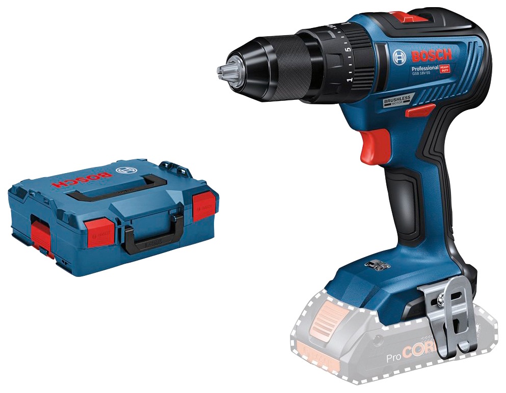 Bosch Professional Akku-Schlagschrauber »GSB 18V-55 Professional«, mit bürstenlosem Motor, ohne Akku und Ladegerät