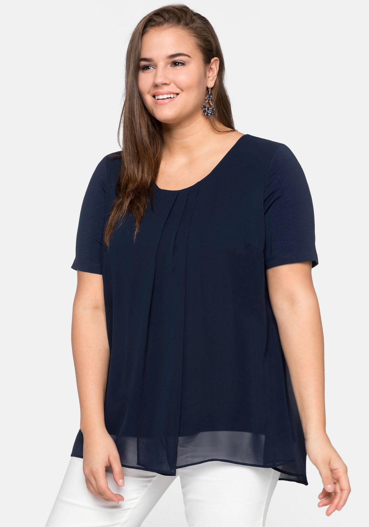 Sheego Blusenshirt »Blusenshirt im Lagenlook«, im Lagenlook