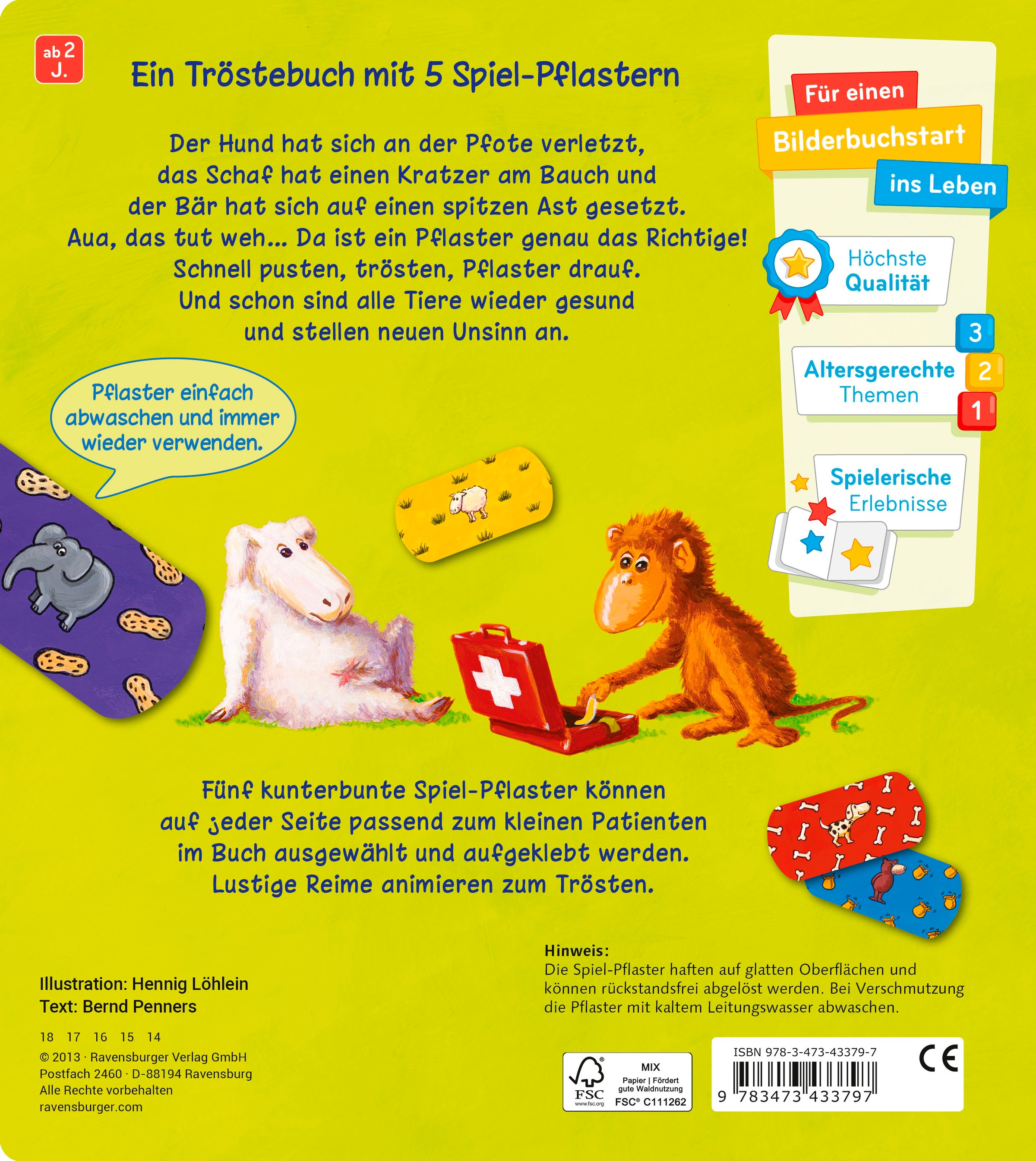 Ravensburger Buch »Pappbilderbuch, Pusten, trösten, Pflaster drauf!«