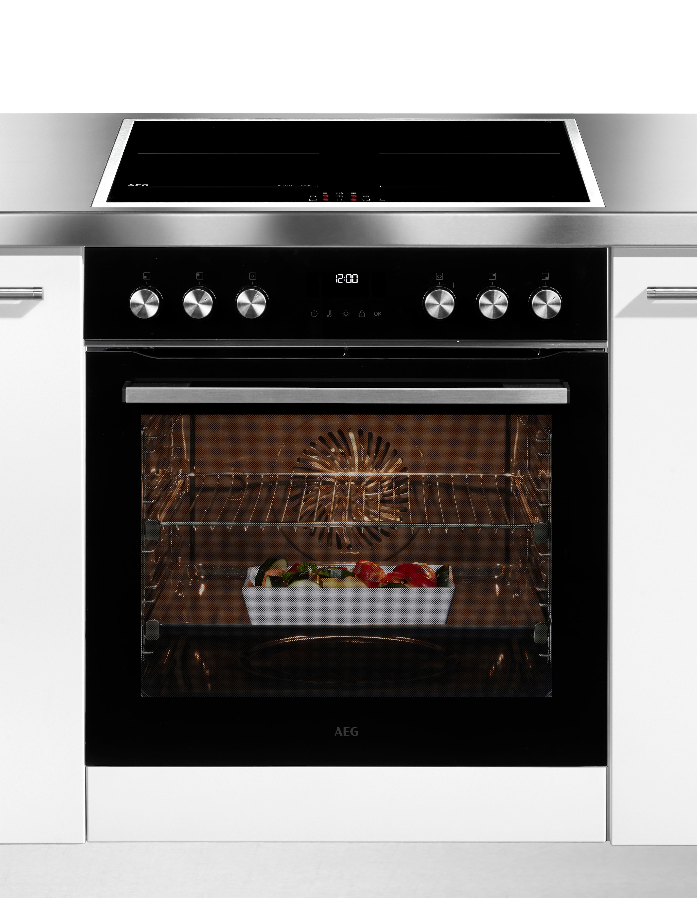 AEG Induktions Herd-Set Serie 5000 »HH24HSPID«, Pyrolyse-Selbstreinigung, Hob2Hood, AirFry-Funktion