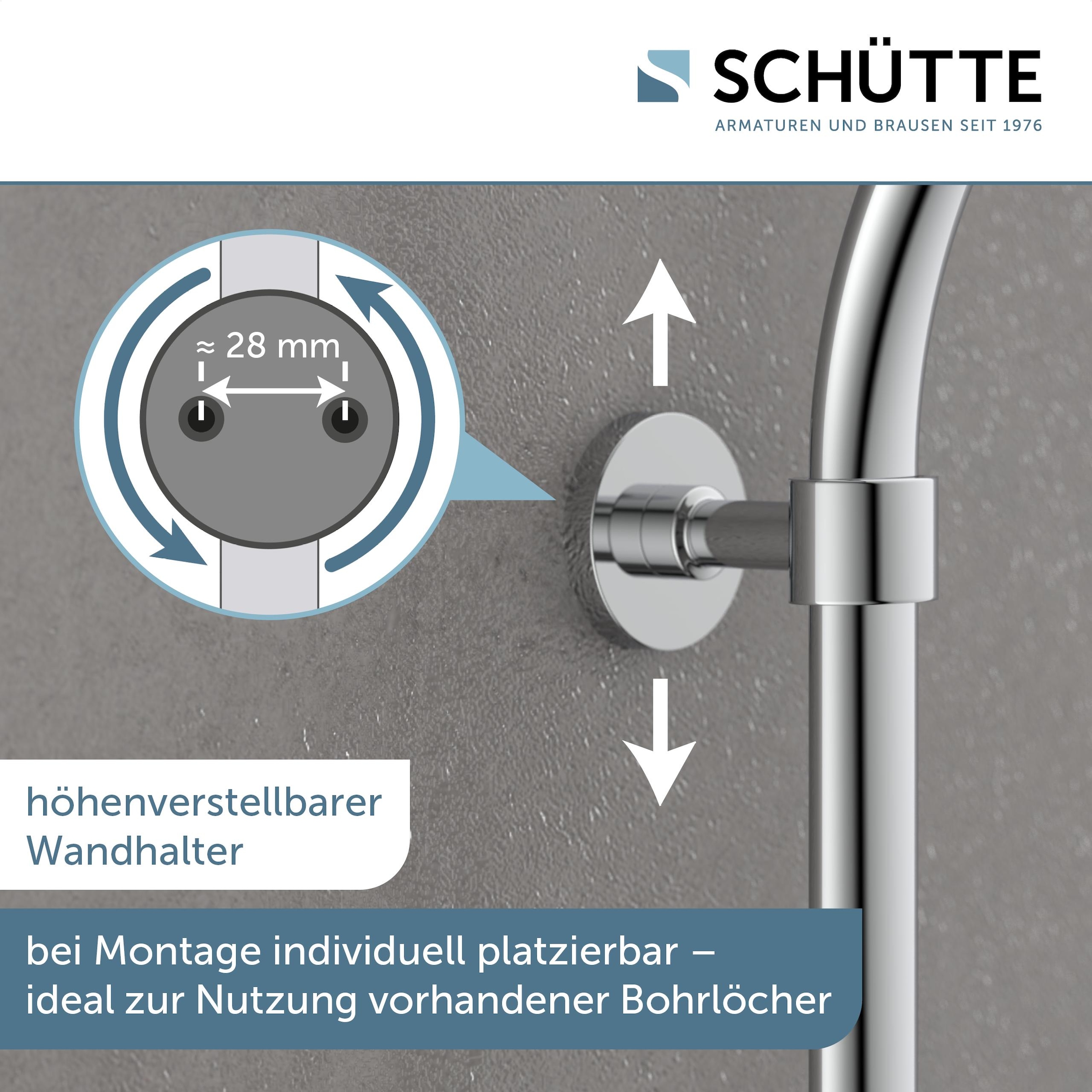 Schütte Duschsäule »MADURA FRESH« inkl. Wasserspardichtung, Sicherheitssperre, Antikalk, höhenverstellb.