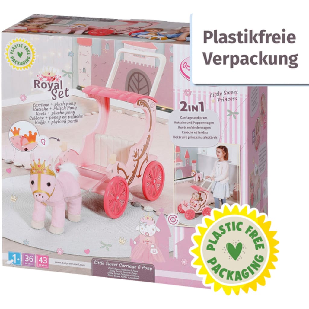 Baby Annabell Puppenkutsche »Little Sweet Kutsche & Pony«, mit Lichteffekten