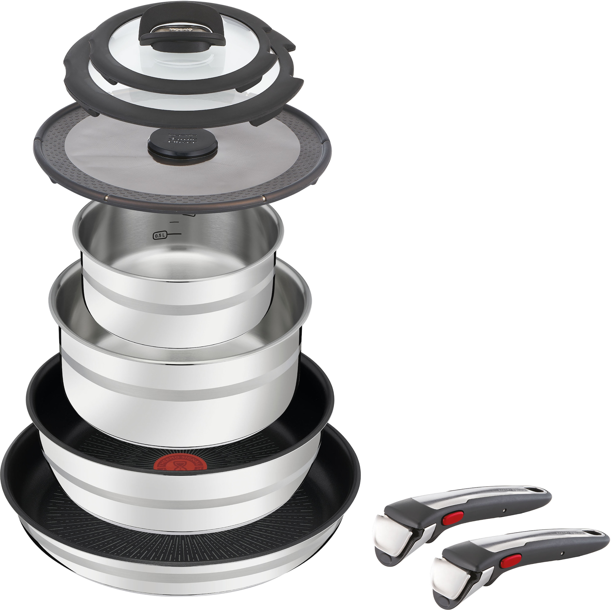 OTTO »Jamie tlg.), bei Tefal by G6«, Tefal Induktion Edelstahl, Ingenio Herdarten, online Pfannen-Set 9 alle Thermo-Signal, L97699 sichere Oliver (Set, Antihaftversiegelung,