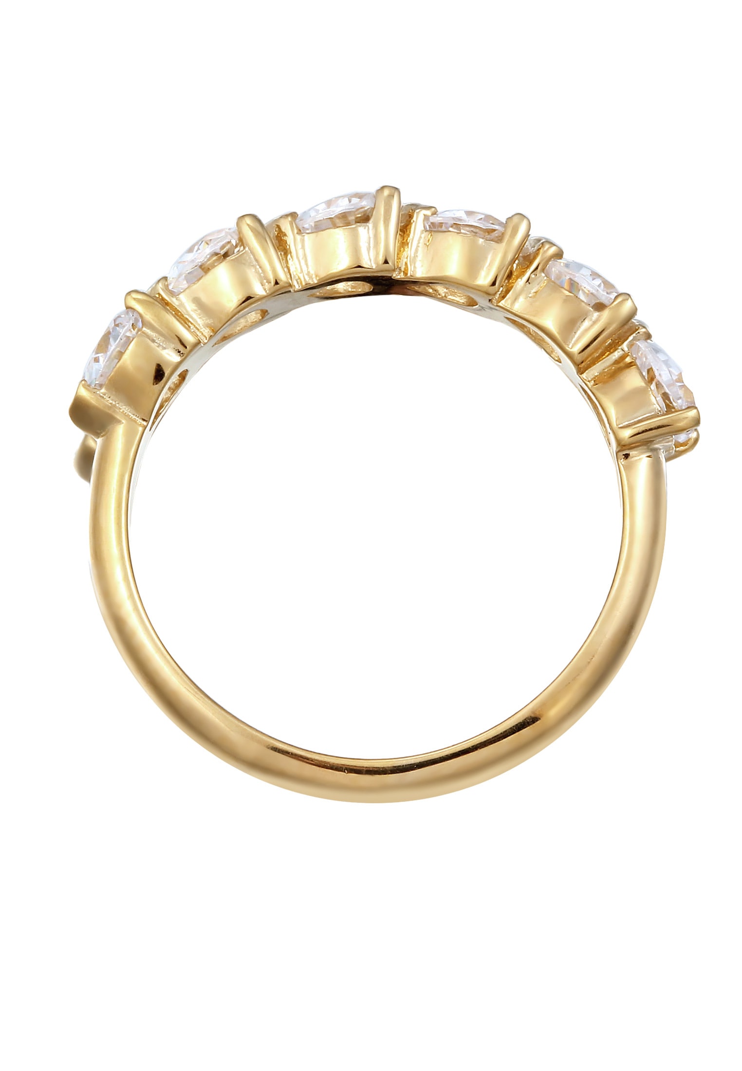 Elli Fingerring »Ring Herz Zirkonia Weiß 925 Sterling Silber«