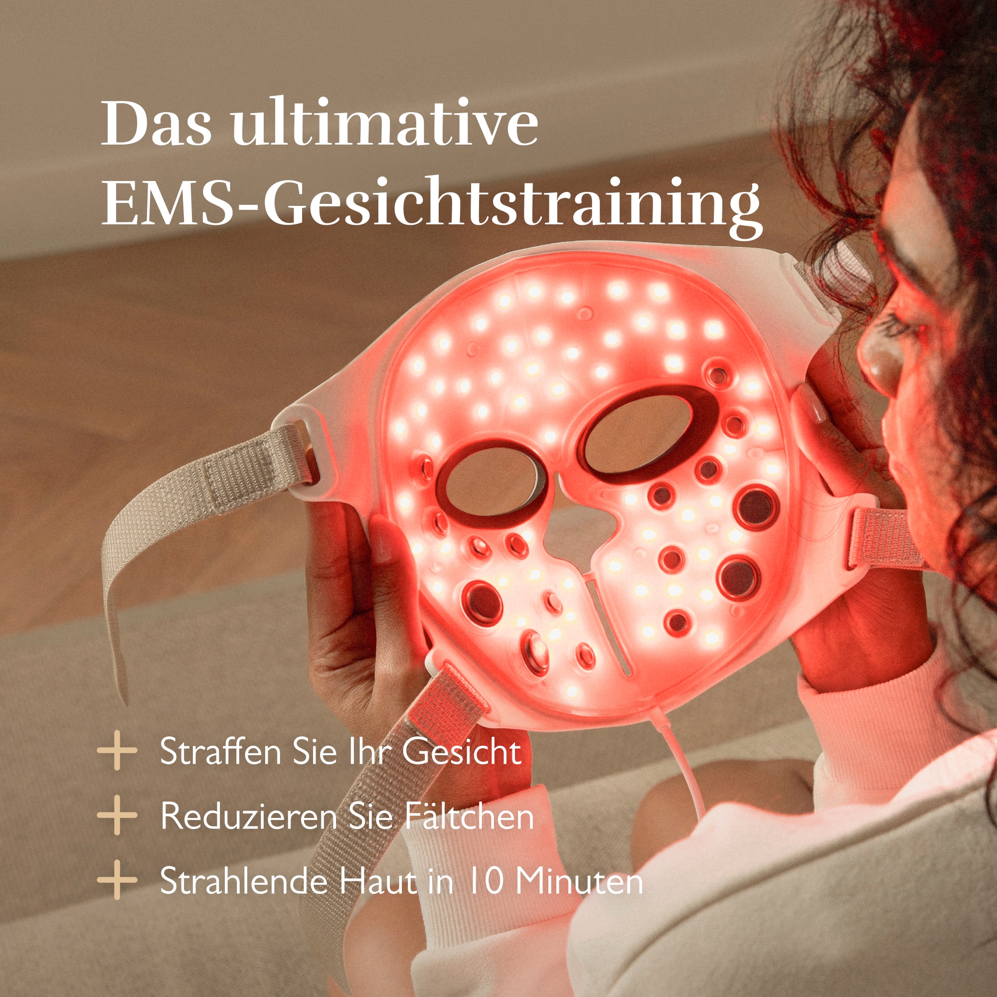 Silk'n EMS-Gerät »LED EMS Face Mask«, (Gesichtsmaske-Fernebedienung-USB Ladekabel), Duale Technologie mit LED und elektrischer Muskelstimulation