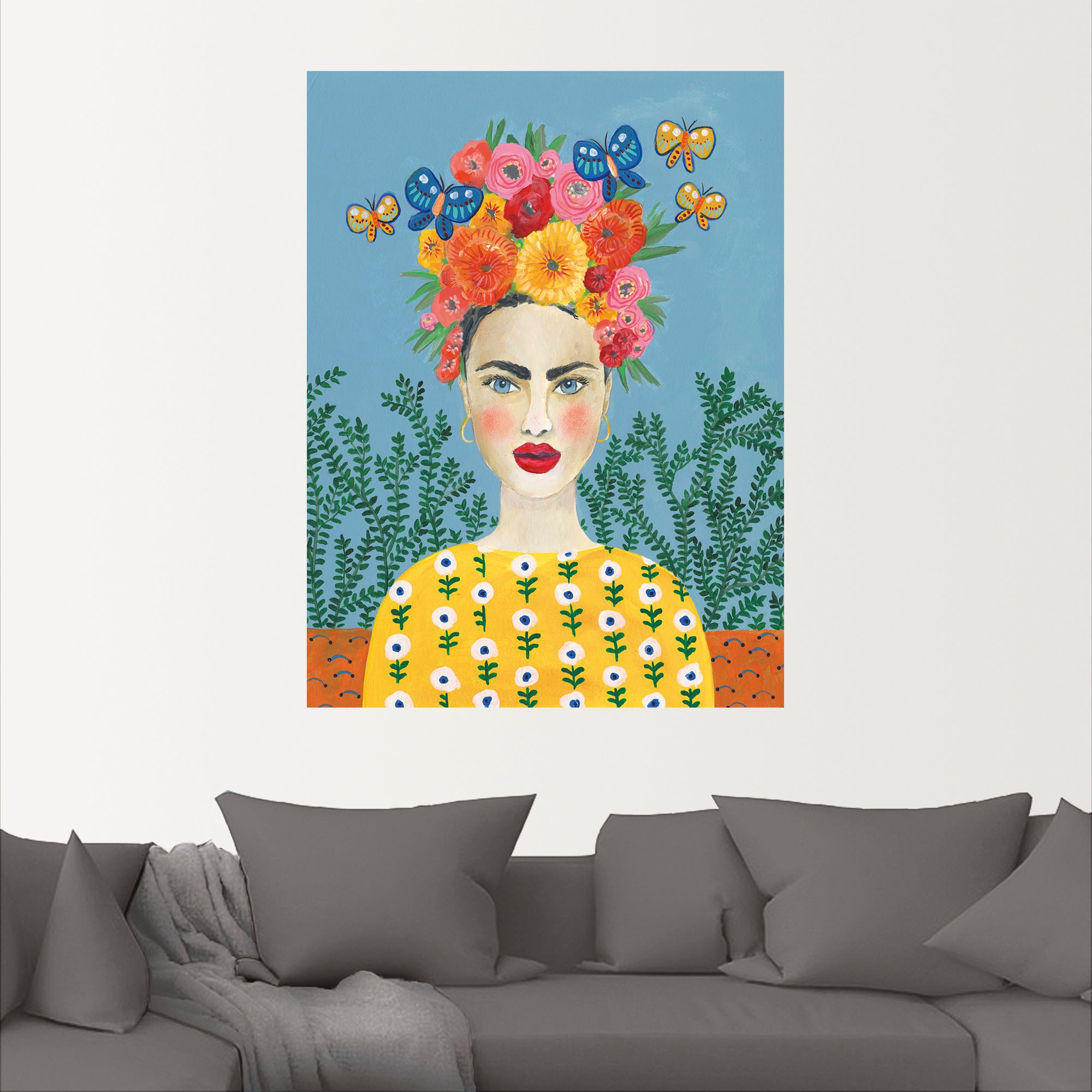 Artland Wandbild »Frida-Kopfschmuck I«, Bilder von Frauen, (1 St.), als Leinwandbild, Poster, Wandaufkleber in verschied. Größen