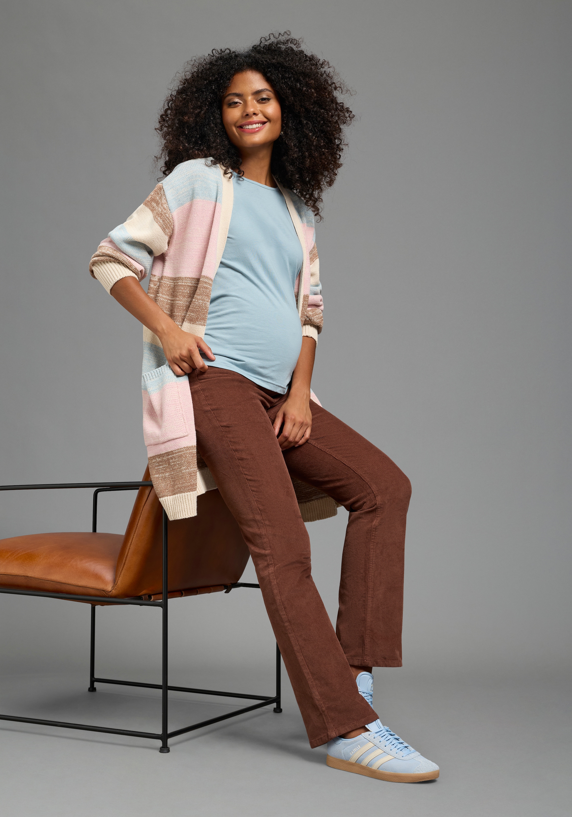 Neun Monate Umstandshose »Umstands-Cordhose«  gerades Bein, extrabreites Bündchen, elastisches Material
