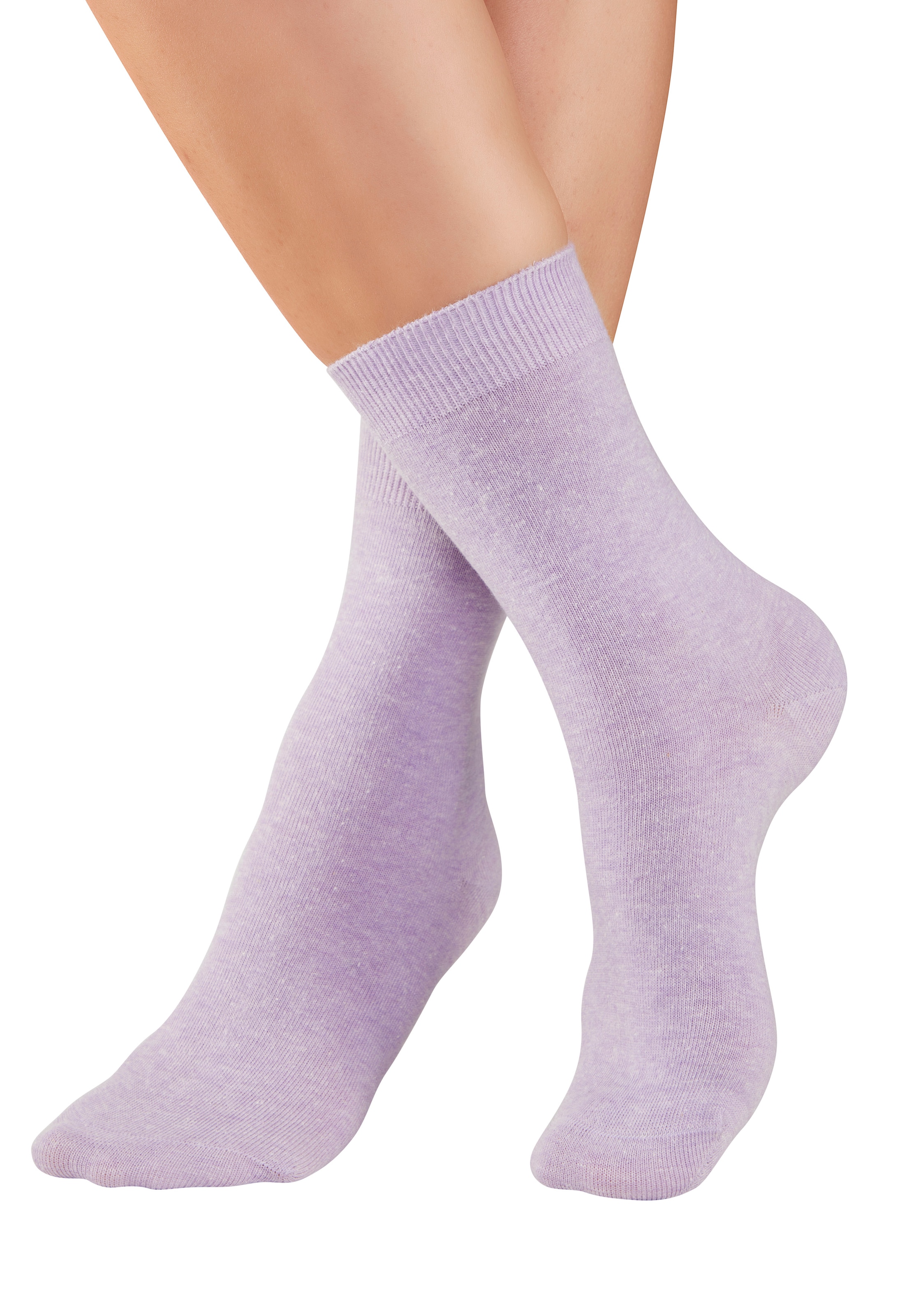 H.I.S Basicsocken »Damensocken, frische melierte Farben; casual« Packung, 20 Paar tlg. Alltagssocken in der Großpackung