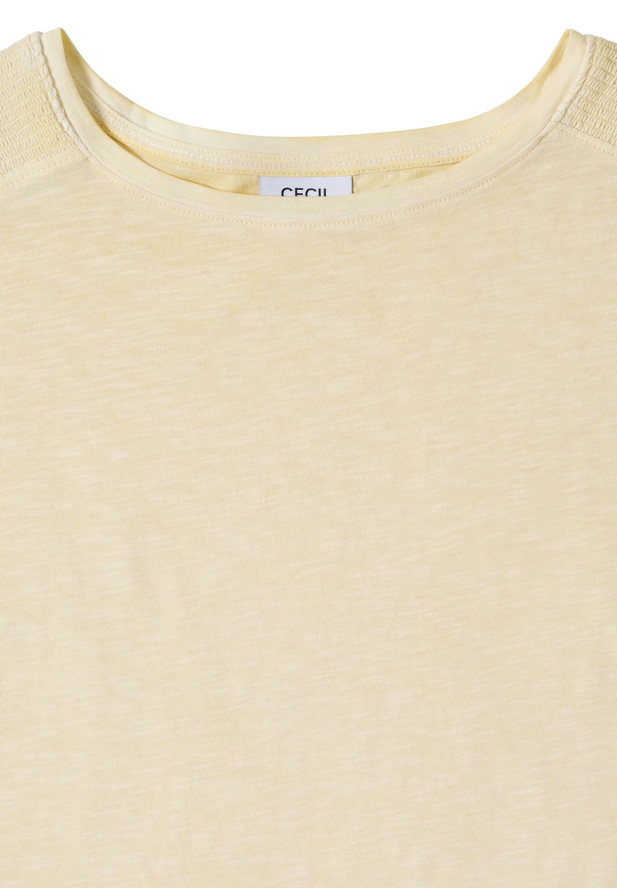 Cecil T-Shirt U-Boot-Ausschnitt, Garment-Dye Optik