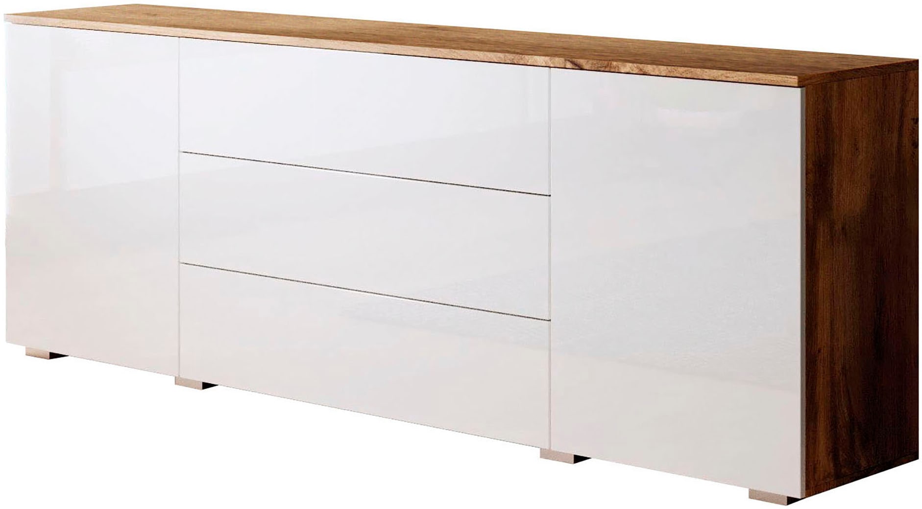 INOSIGN Sideboard »PARIS«, (1 St.), Moderne 150cm breite grifflose Kommode, vielseitig einsetzbar