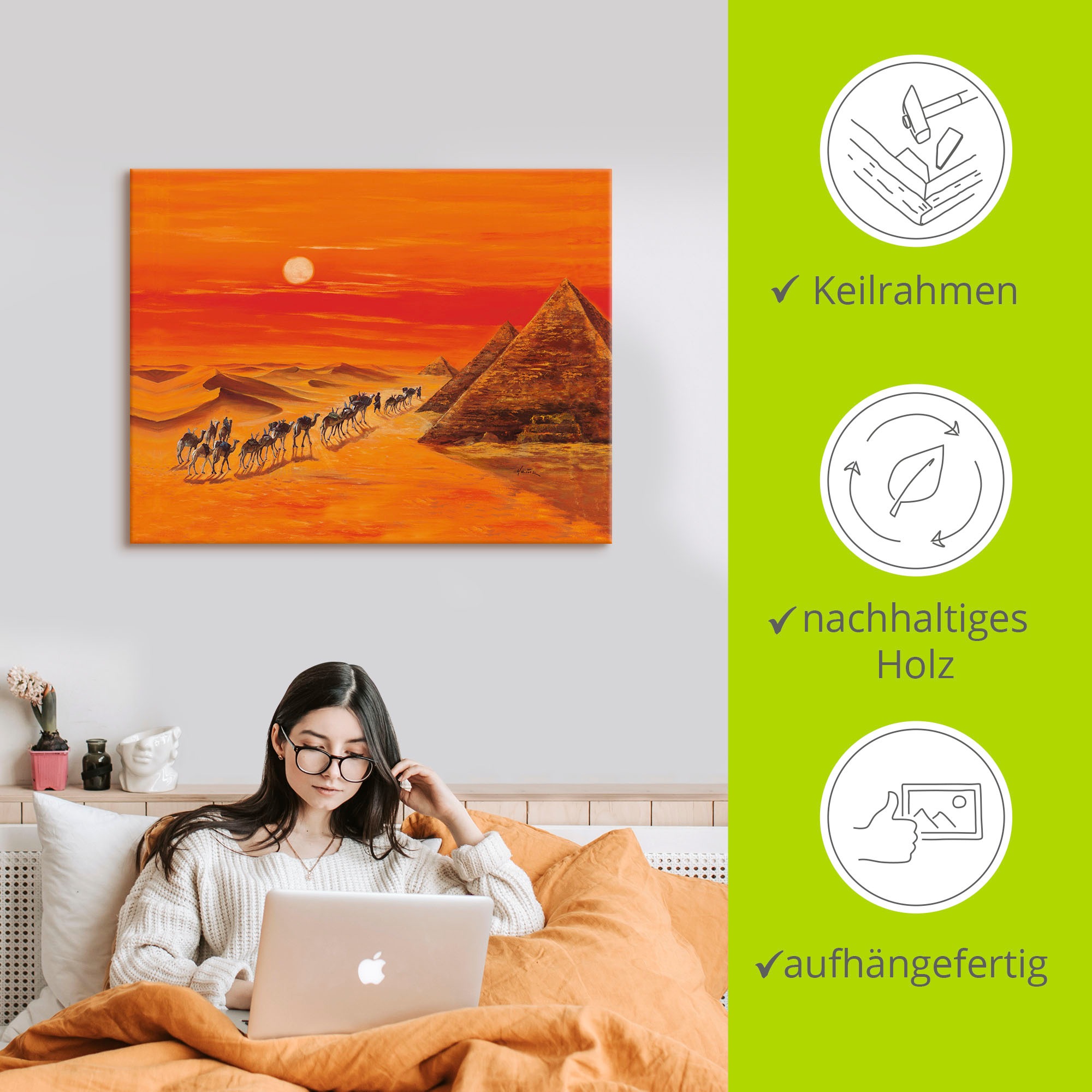Artland Wandbild »Karawane II«, Afrika, (1 St.), als Alubild, Outdoorbild, Leinwandbild in verschied. Größen