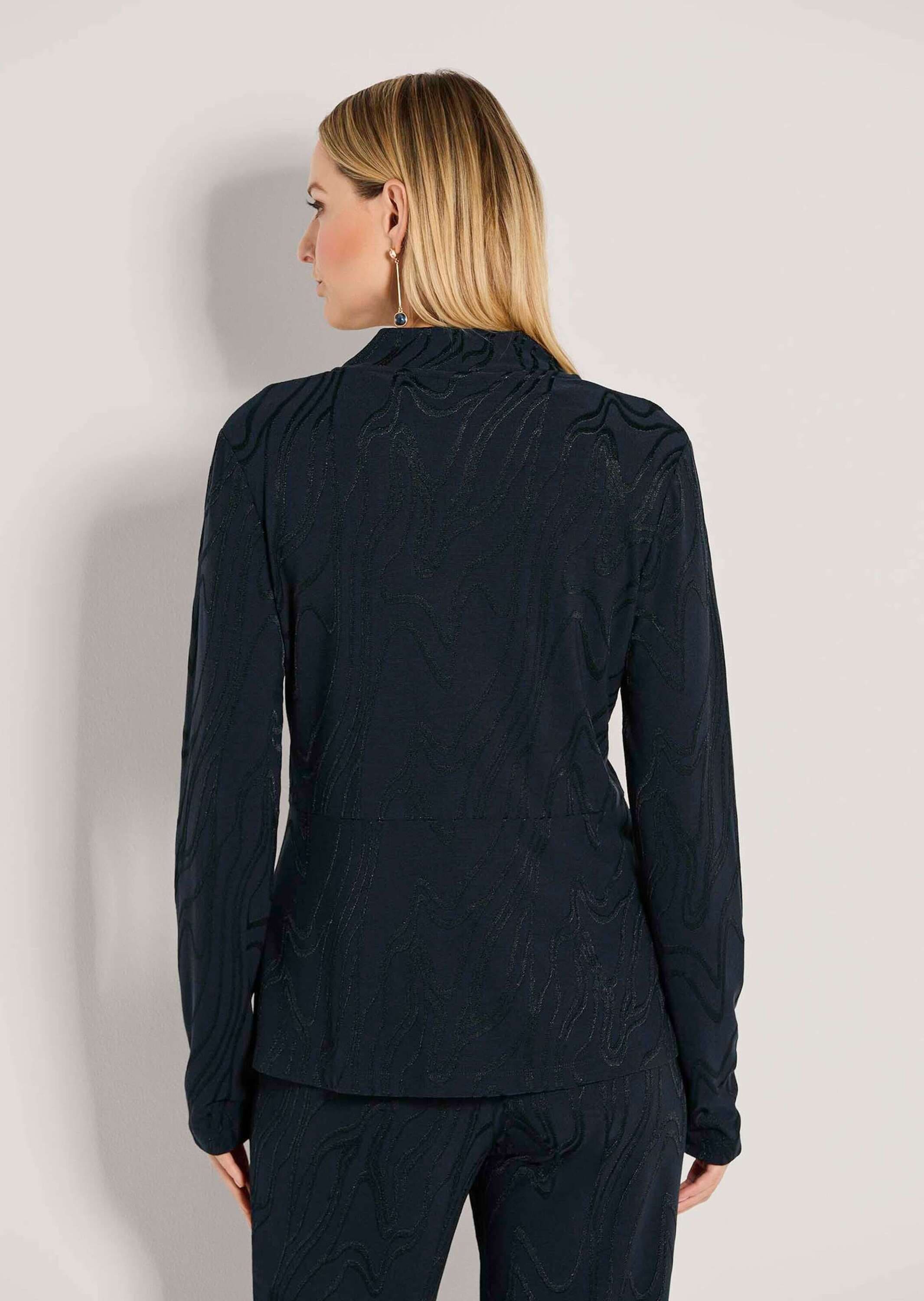 MADELEINE Langarmshirt »Shirtjacke Elegante Jersey-Jacke mit Schalkragen«