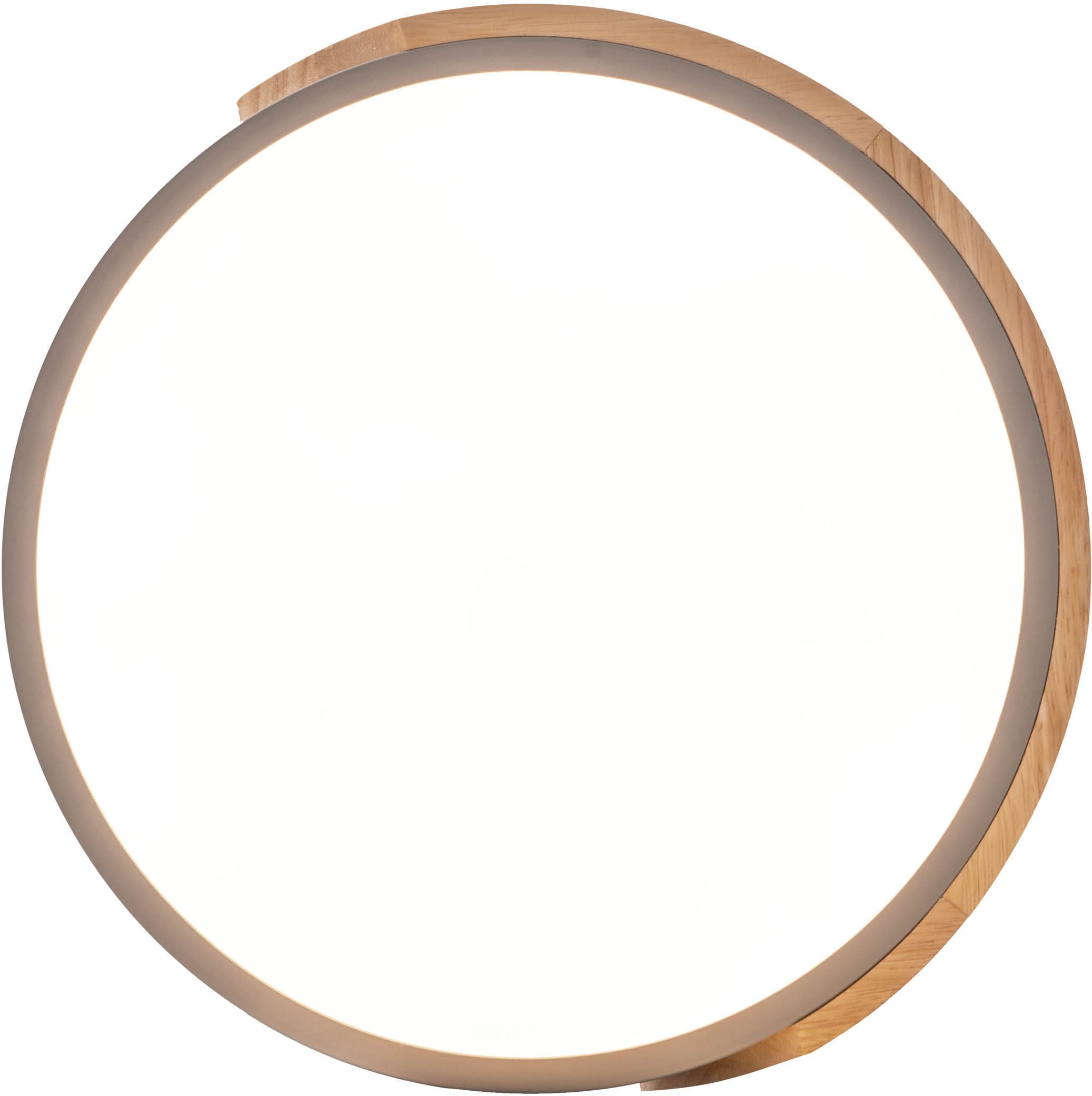 näve LED Deckenleuchte »Borneo« LED-Modul 1 Stk. warmweiß - kaltweiß Dimmbar per Fernbedienung (inkl.), CCT, Memory, Nachtlicht, Holzrand