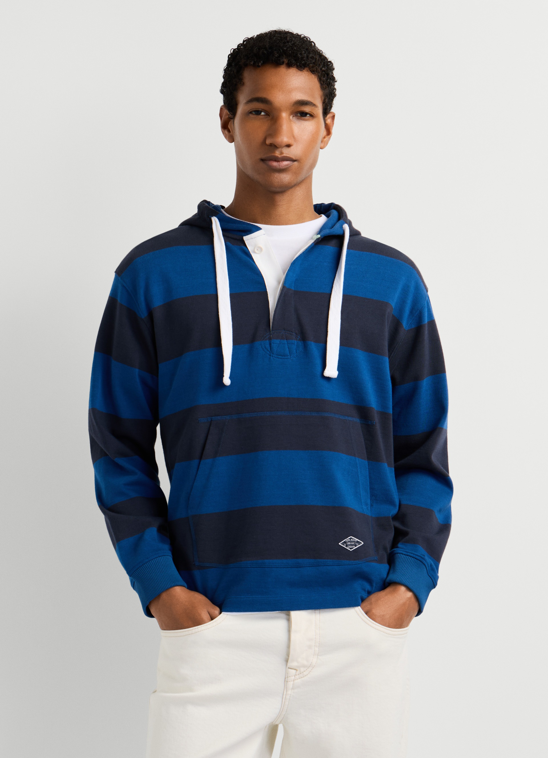 Pepe Jeans Hoodie »JOE STRIPES HOODIE«, mit verdeckter Knopfleiste
