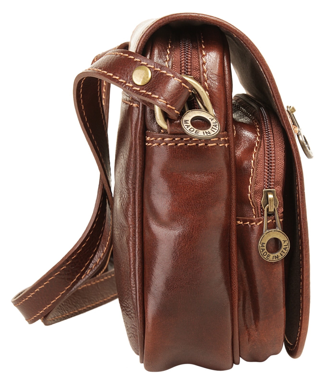 Piké Umhängetasche, echt Leder, Made in Italy