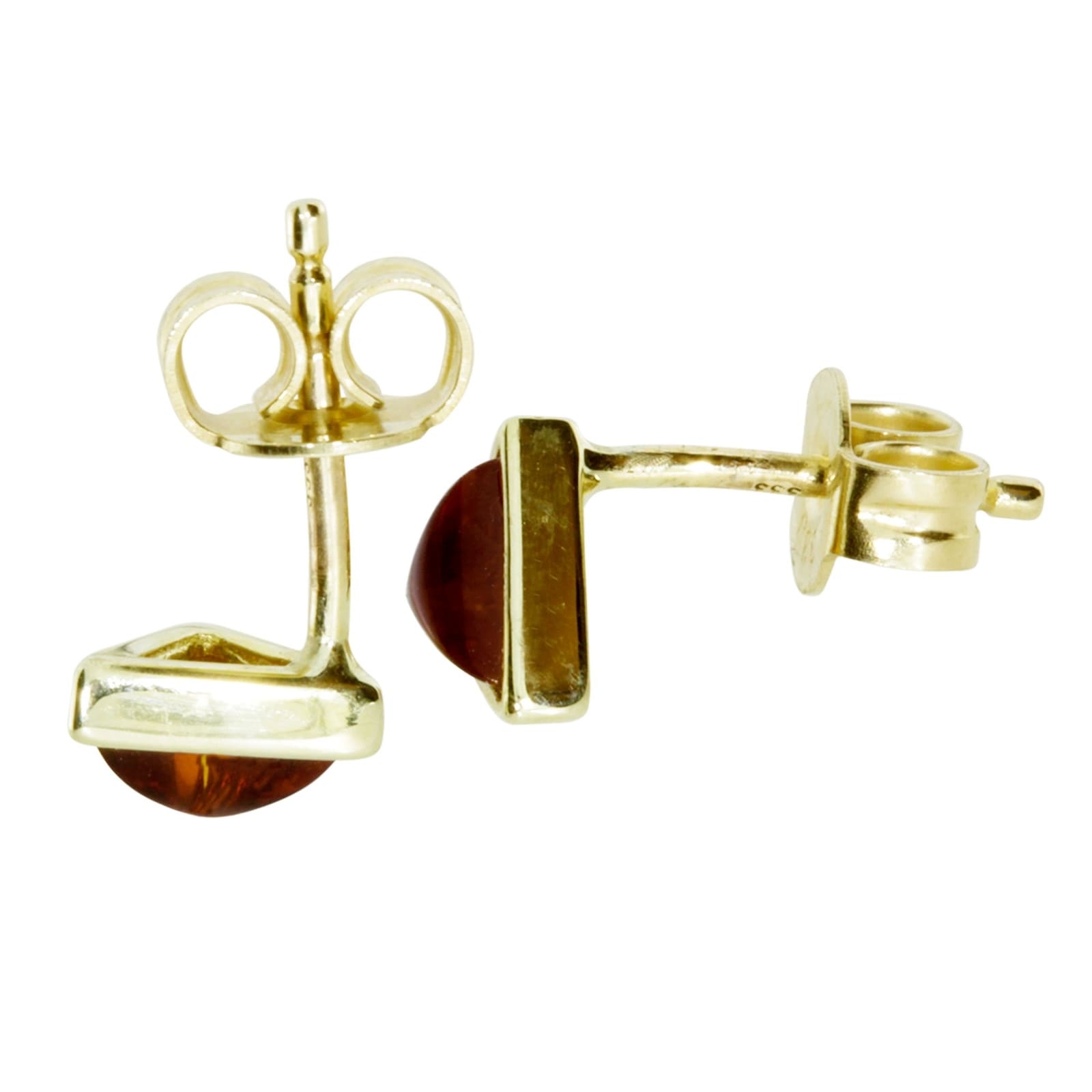 OSTSEE-SCHMUCK Paar Ohrstecker »- Classic 5x5x5 mm - Gold 333/000 - Bernstein«