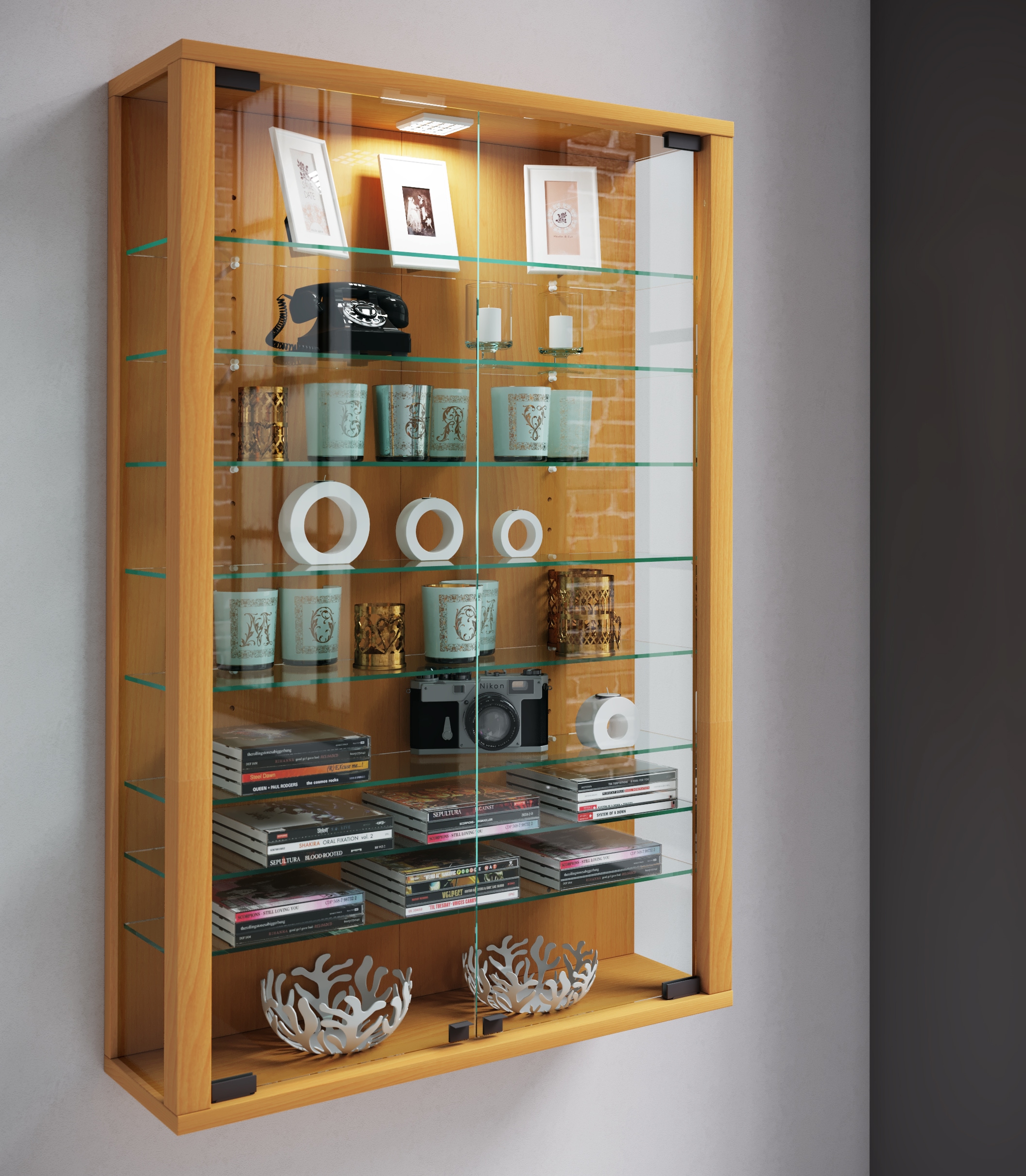 VCM Wandregal »Wandvitrine Hängevitrine Glasvitrine Vitrosa Mini«