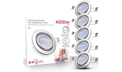 LED Einbauleuchte, 5er-Set,  Schutzart IP23, inkl. GU10 LED-Leuchmittel, Leuchtenkopf...