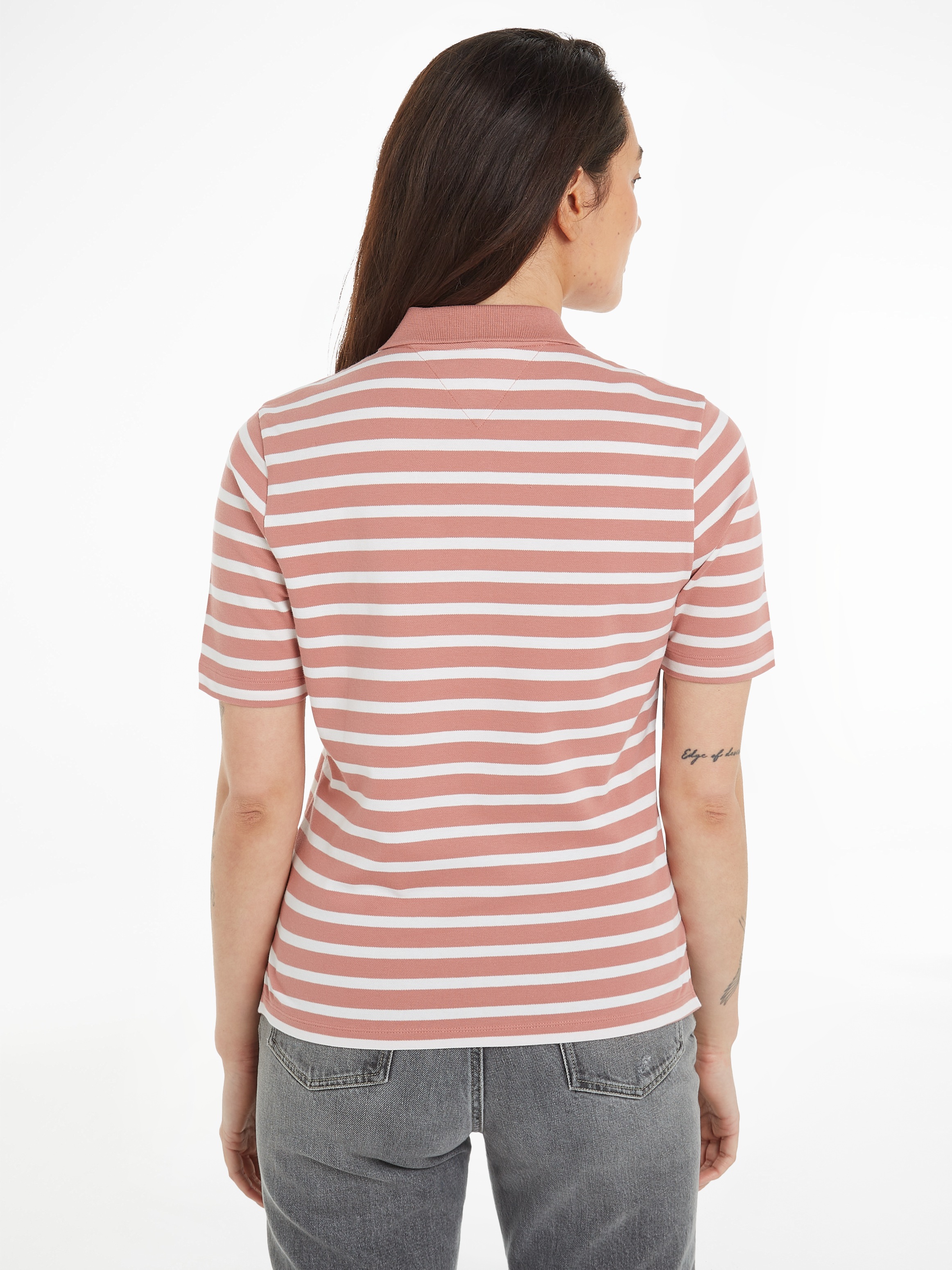 Tommy Hilfiger Poloshirt »1985 REG PIQUE STRIPE POLO SS«, mit dezenter Tommy Hilfiger Logostickerei