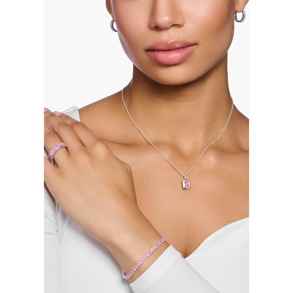 THOMAS SABO Kette mit Anhänger »pinker Stein, KE2089-051-9-L45V«